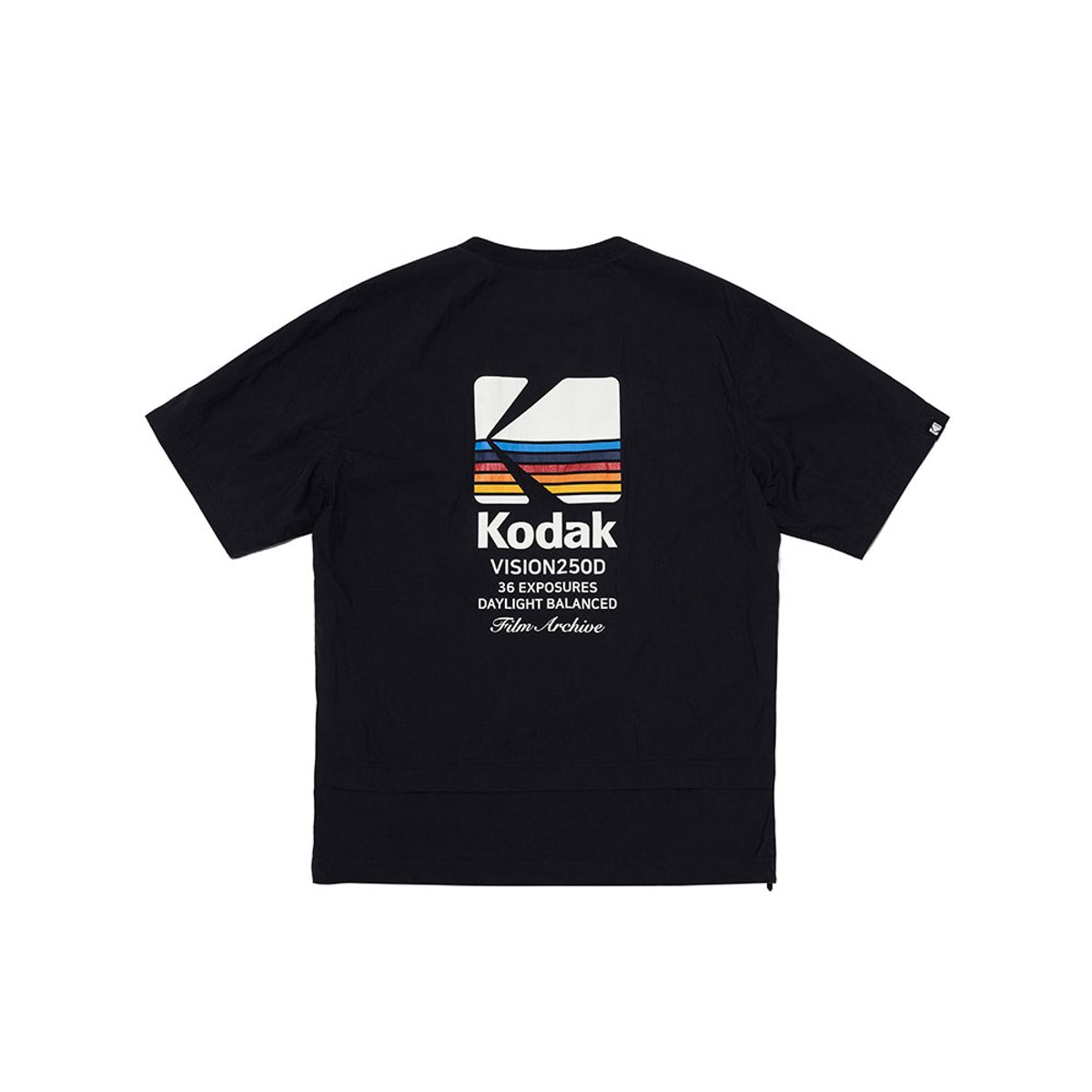코닥(KODAK) 레인보우 우븐 반팔 피스테 BLACK