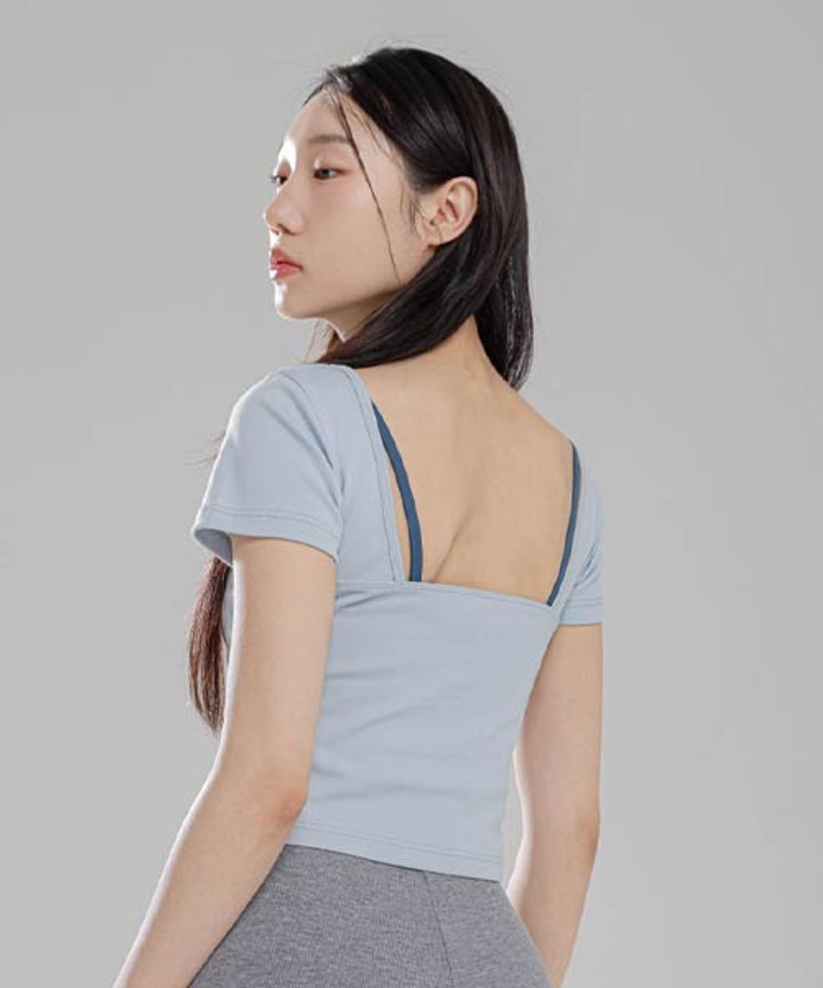 모어아웃(MOREOUT) 여성요가복 블로썸 코튼 티셔츠 4TT5453