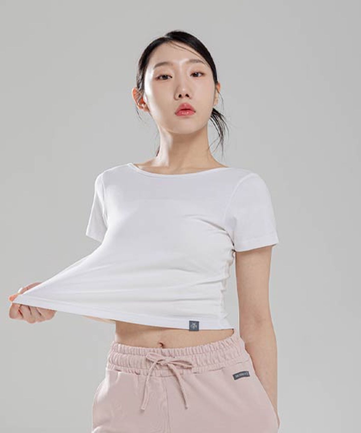 모어아웃(MOREOUT) 여성요가복 블로썸 코튼 티셔츠 4TT5453