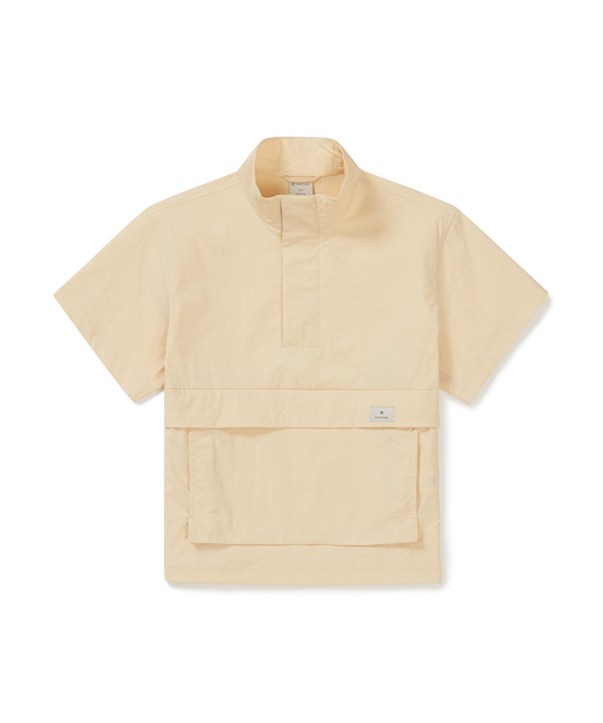 스노우피크 어패럴 키즈(SNOWPEAK APPAREL KIDS) 키즈 냉감 루트 스탠드넥 반팔 아노락 (S25MKRAN90) Light Yellow