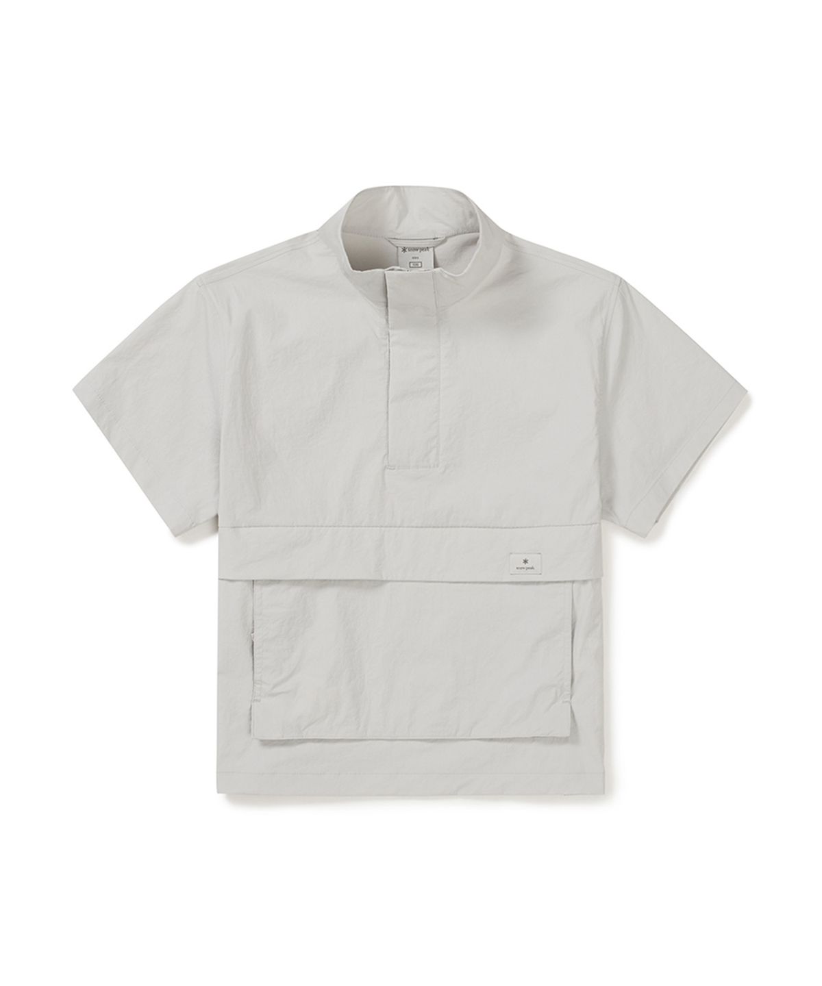 스노우피크 어패럴 키즈(SNOWPEAK APPAREL KIDS) 키즈 냉감 루트 스탠드넥 반팔 아노락 (S25MKRAN90) Ice Gray