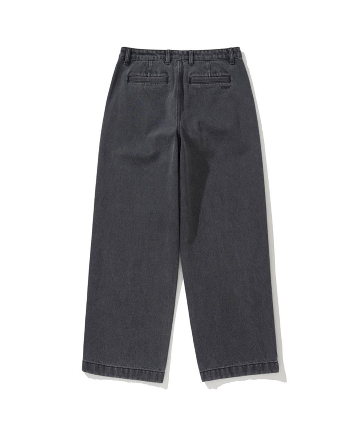 에르에르(ERER) Embroidered Detail Denim Pants Black