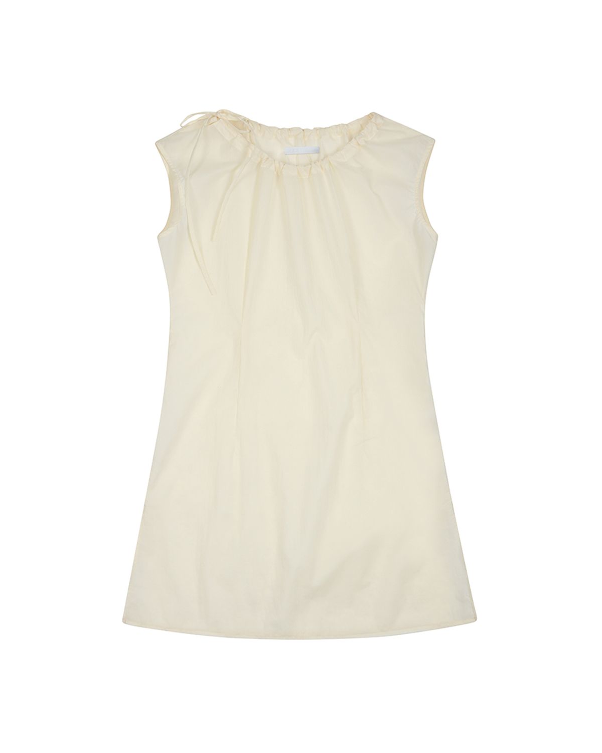씬(SEEN) SHIRRING NECK NYLON SLEEVELESS (Ivory)