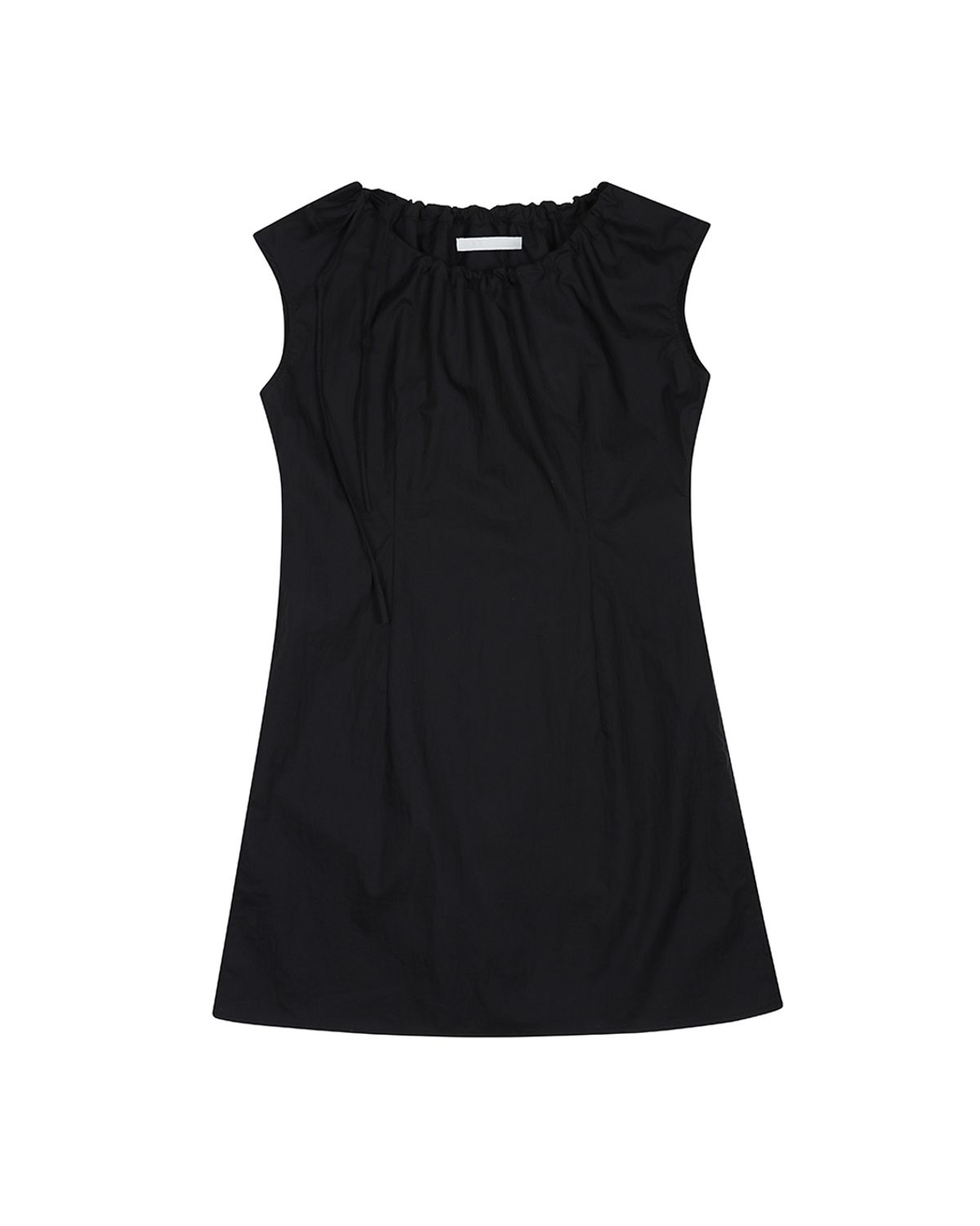 씬(SEEN) SHIRRING NECK NYLON SLEEVELESS (Black)