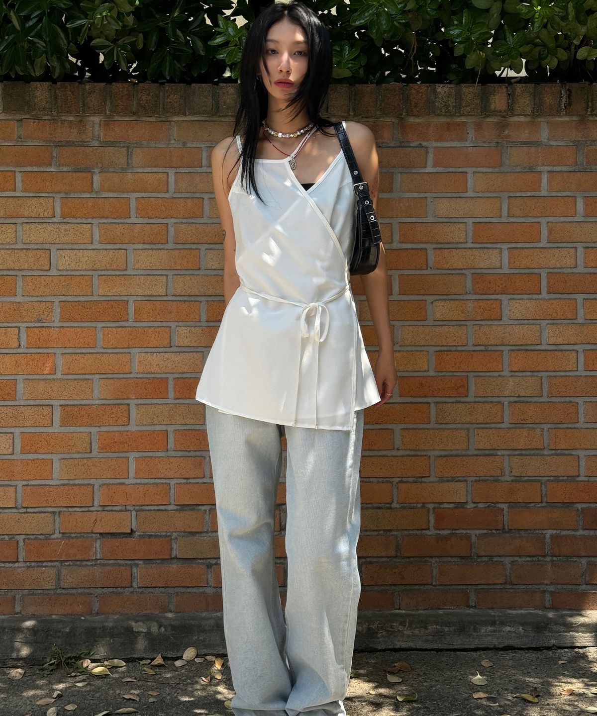 아이토브 서울(ITOV SEOUL) 레이어드 시어 랩 원피스 ivory
