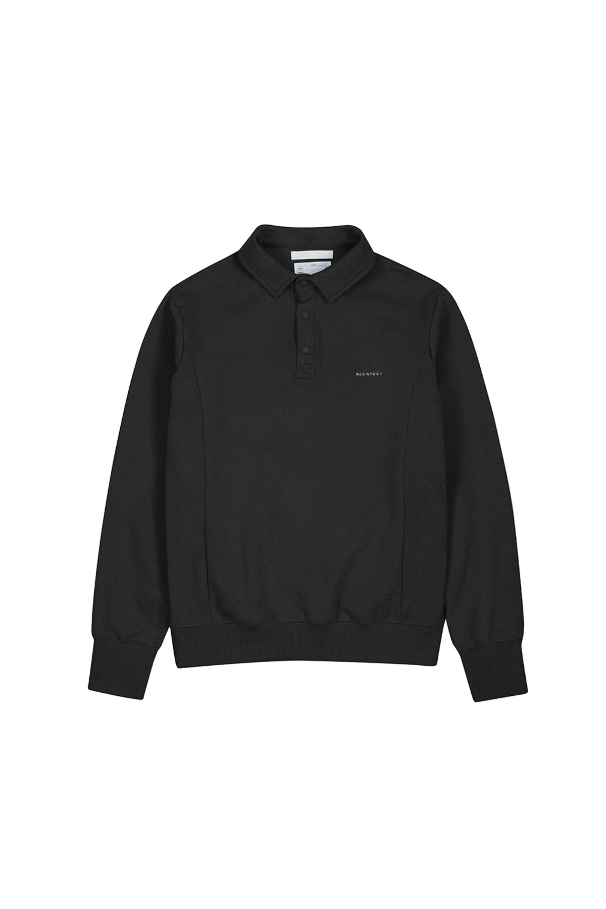 씬(SEEN) PANELED COLLAR SWEATSHIRTS (Black)