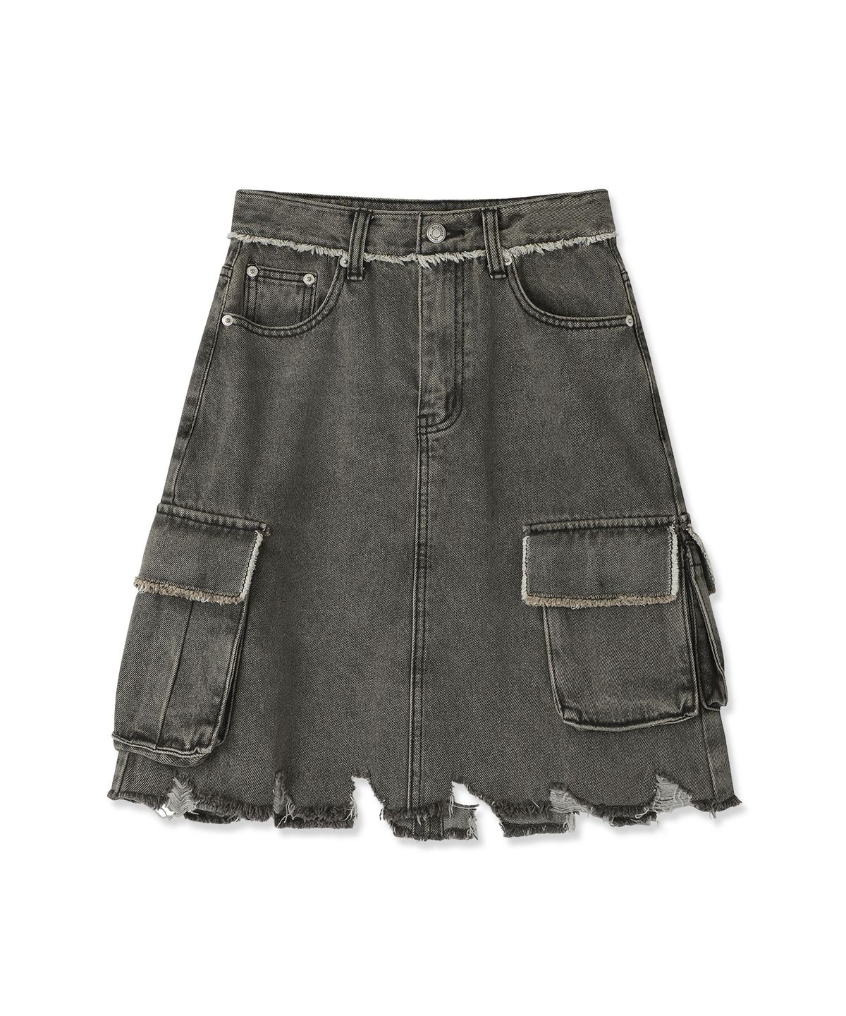 어반드레스(AVANDRESS) Harper Tassel Denim Short Skirt - 2COL