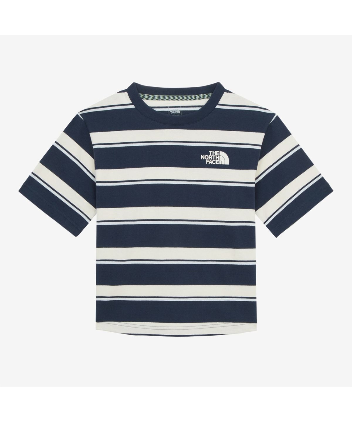 노스페이스(THE NORTH FACE) NT7UR28A 듀로 스트라이프 반팔 티셔츠 DARK_NAVY