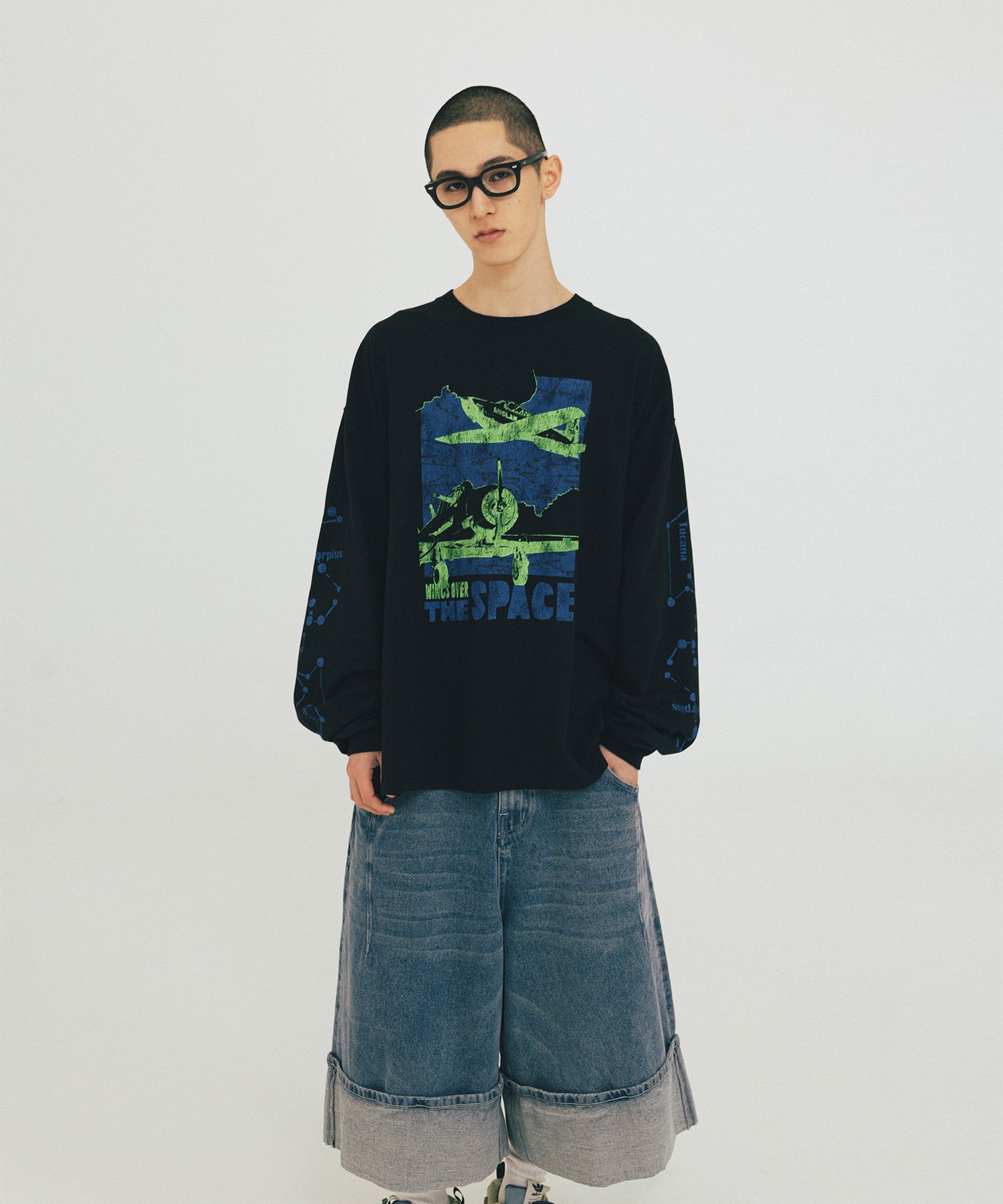 MUSINSA | ANGLAN W.O.T.S Graphic Long Sleeve - Black