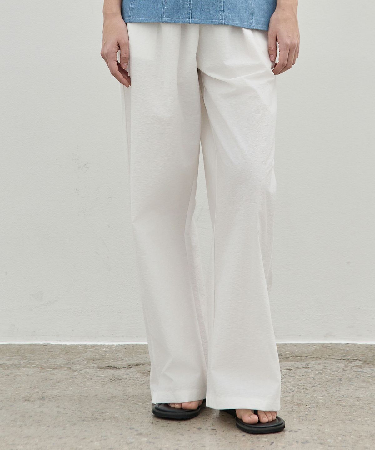엘리오티(ELLIOTI) Nylon Wide Banding Pants_3Color