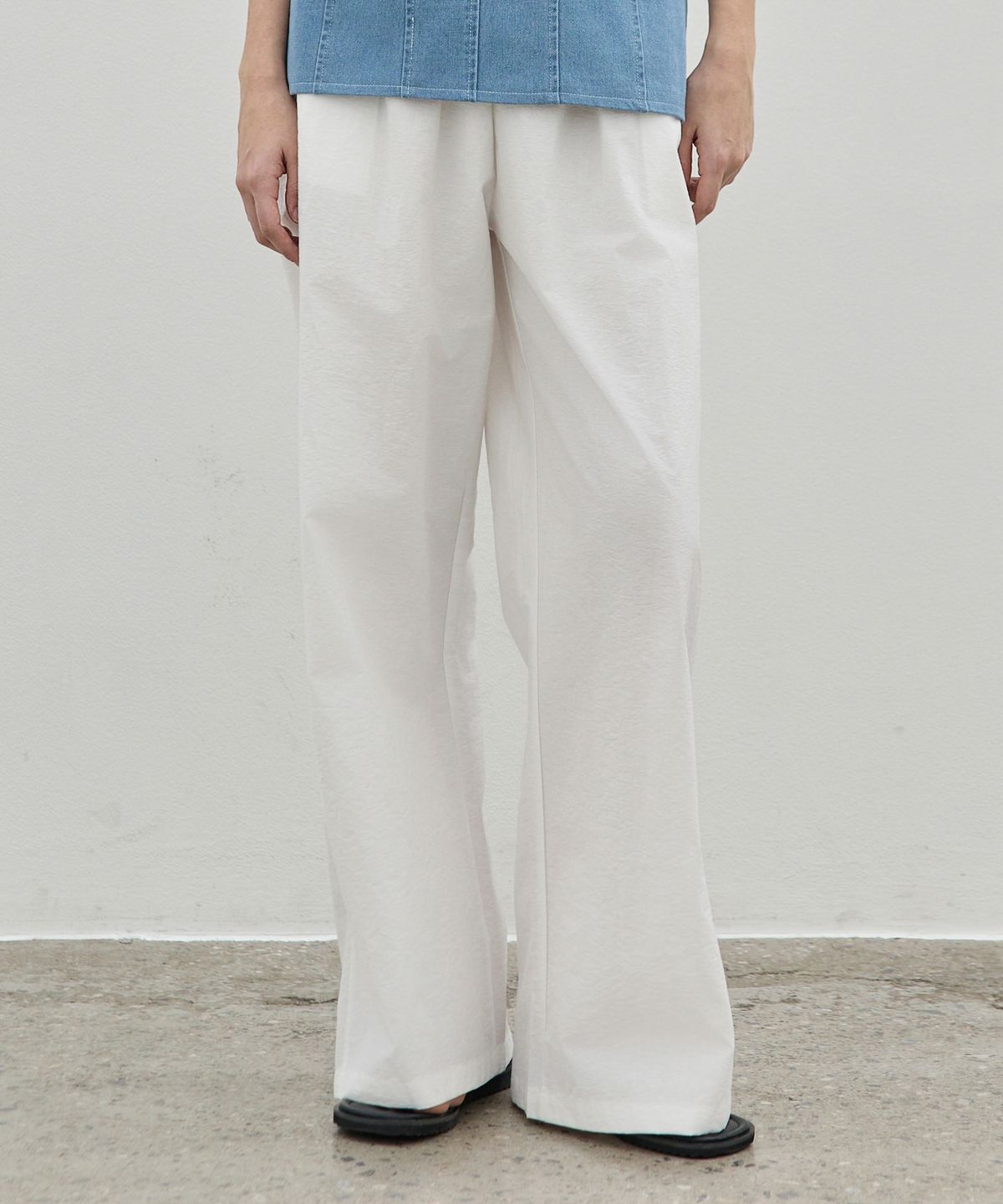 엘리오티(ELLIOTI) Nylon Wide Banding Pants_3Color