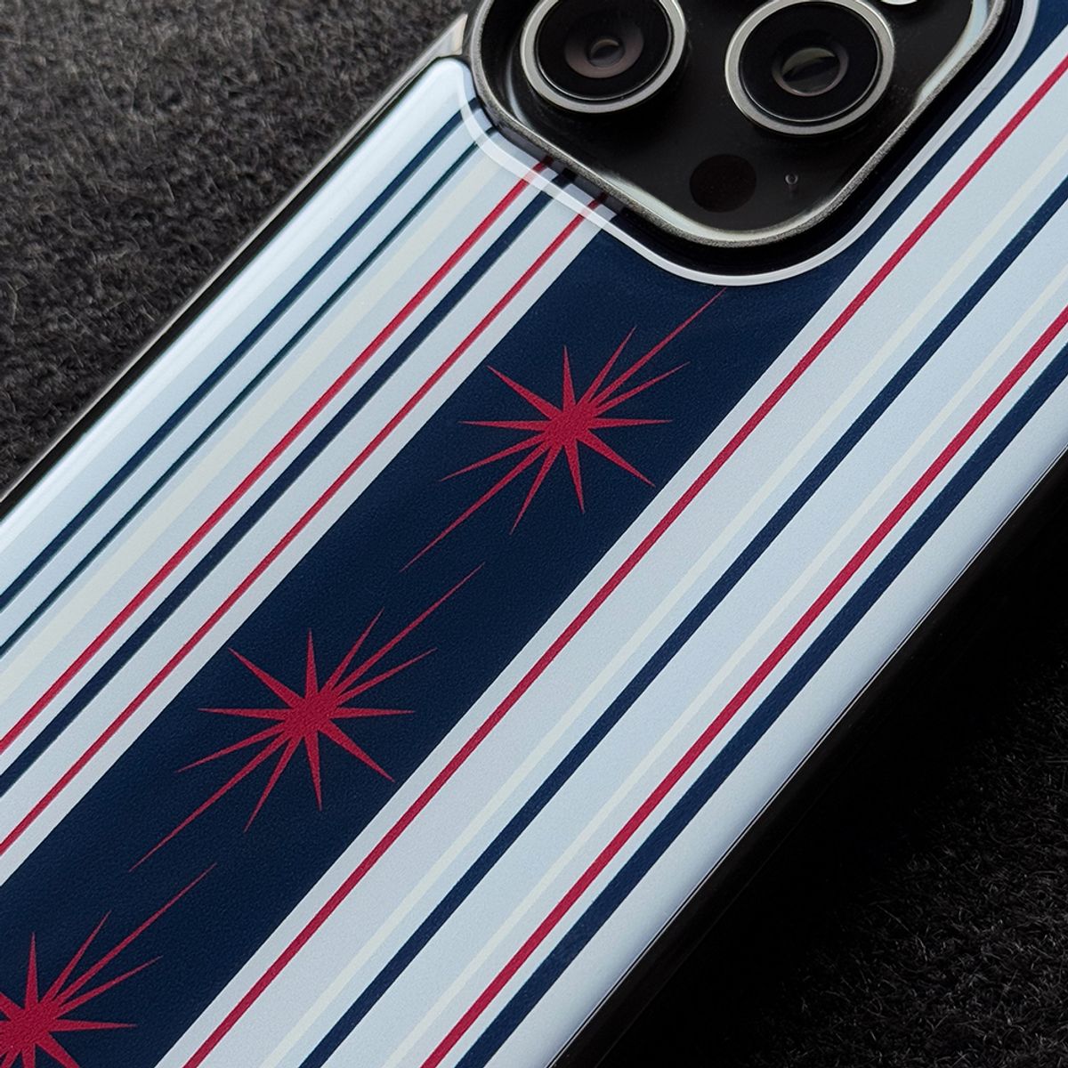 메모리즈바운더리(MEMORIESBOUNDARY) D.O.S Stripe Phone Case (Midnight Navy)