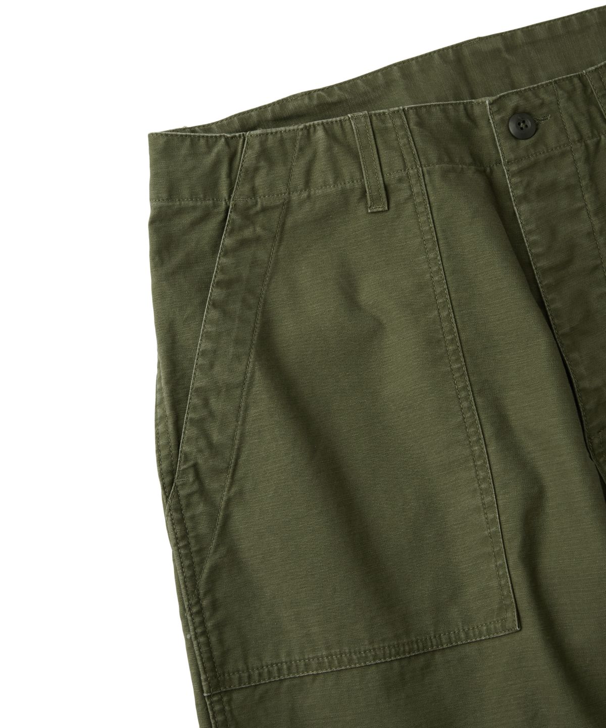 아웃스탠딩(OUTSTANDING) BACK SATIN FATIGUE SHORTS_OLIVE