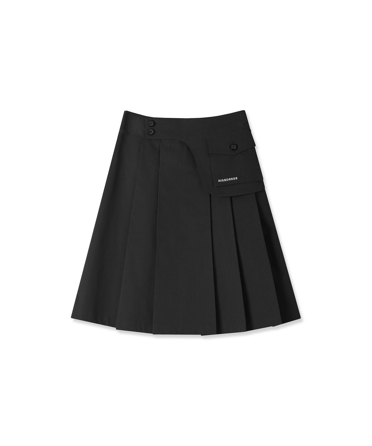 어반드레스(AVANDRESS) Saddle Midi Pleats Skirt - 2COL