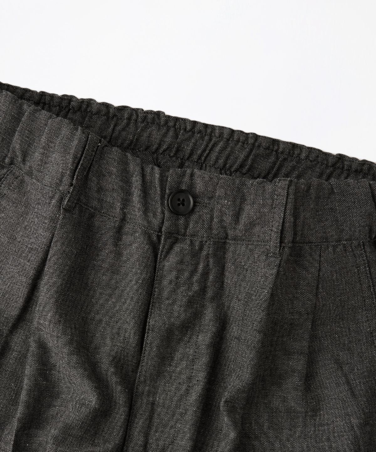 아웃스탠딩(OUTSTANDING) LINEN COTTON COMFORT PANTS_CHARCOAL