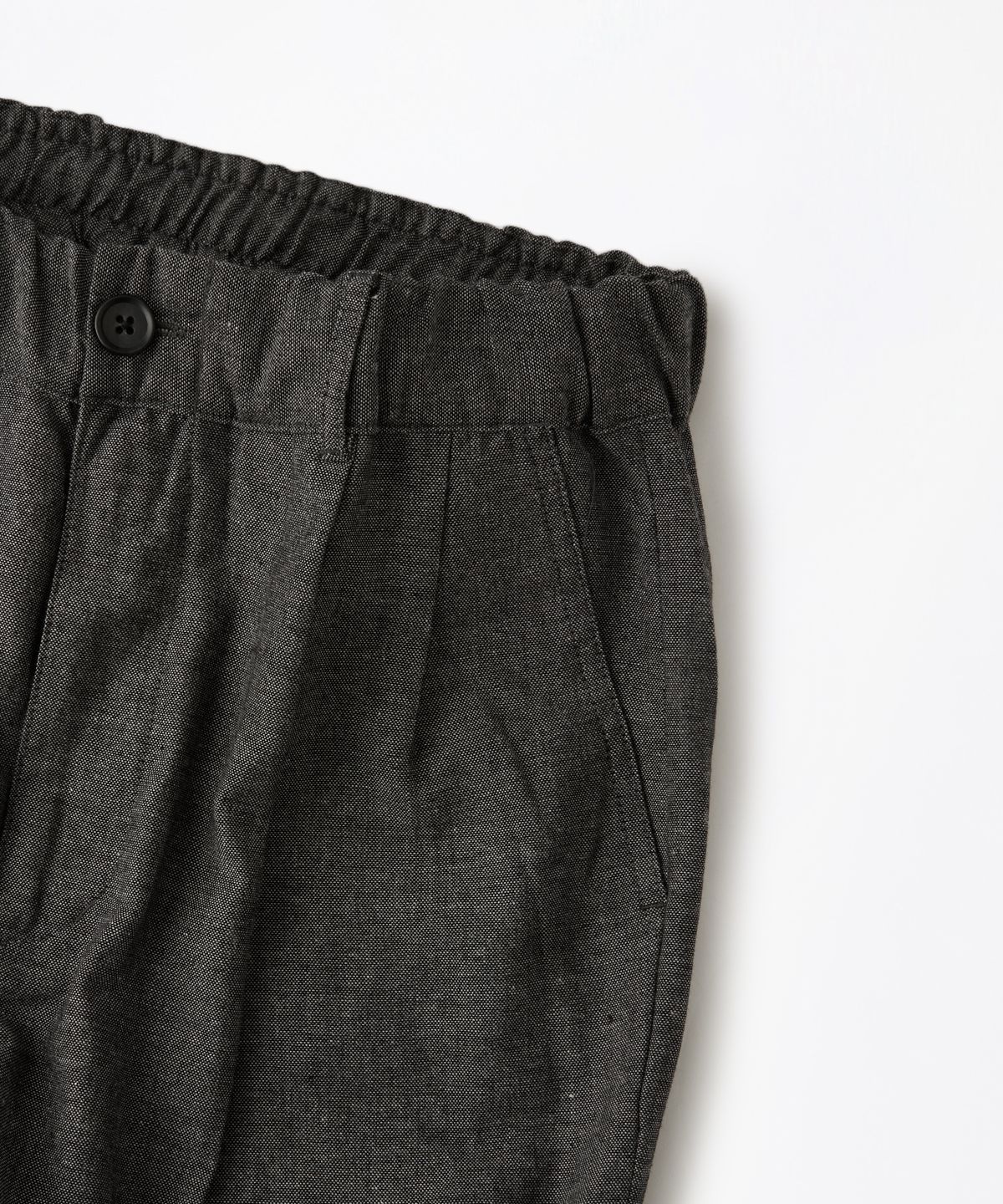 아웃스탠딩(OUTSTANDING) LINEN COTTON COMFORT PANTS_CHARCOAL