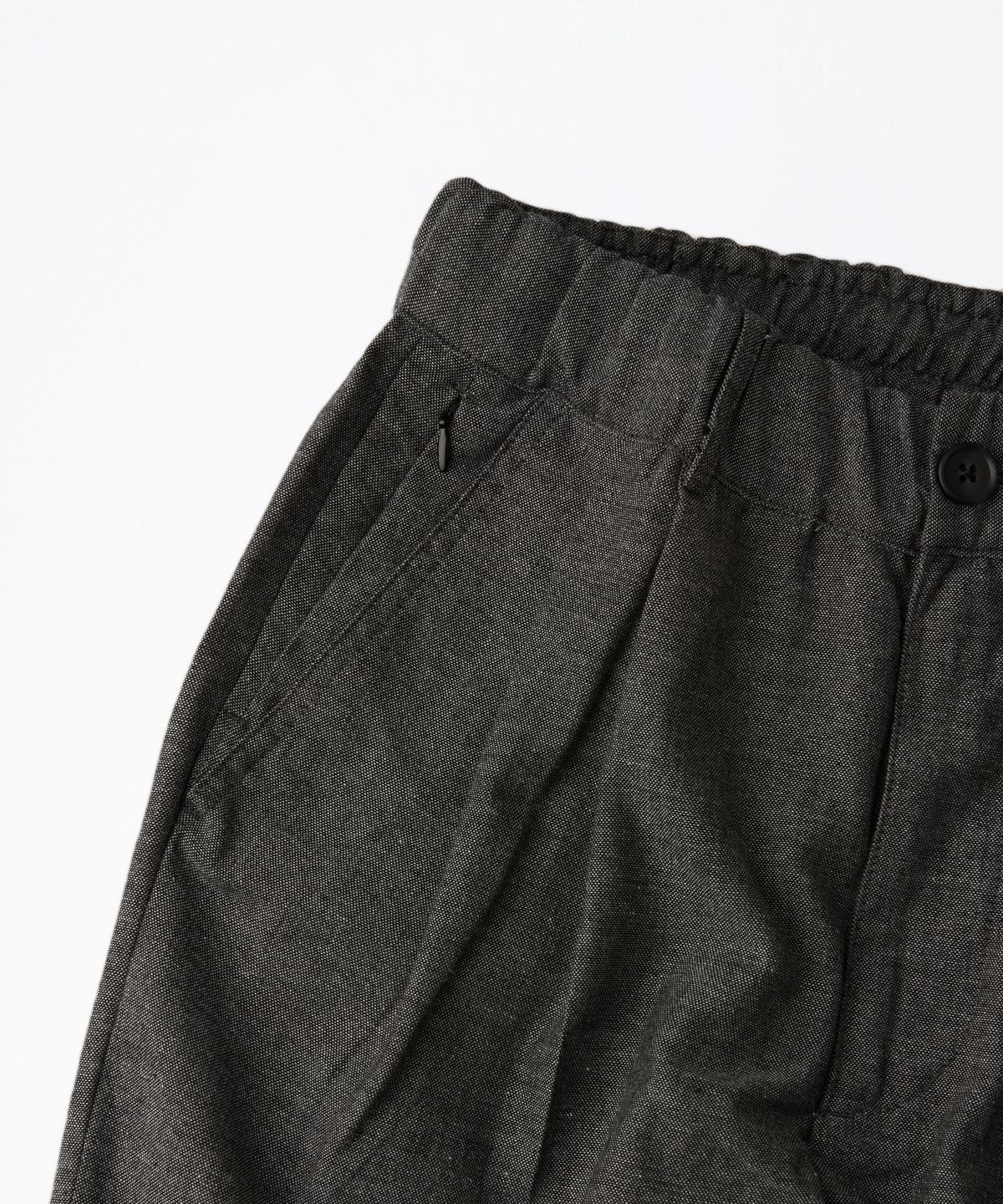 아웃스탠딩(OUTSTANDING) LINEN COTTON COMFORT PANTS_CHARCOAL