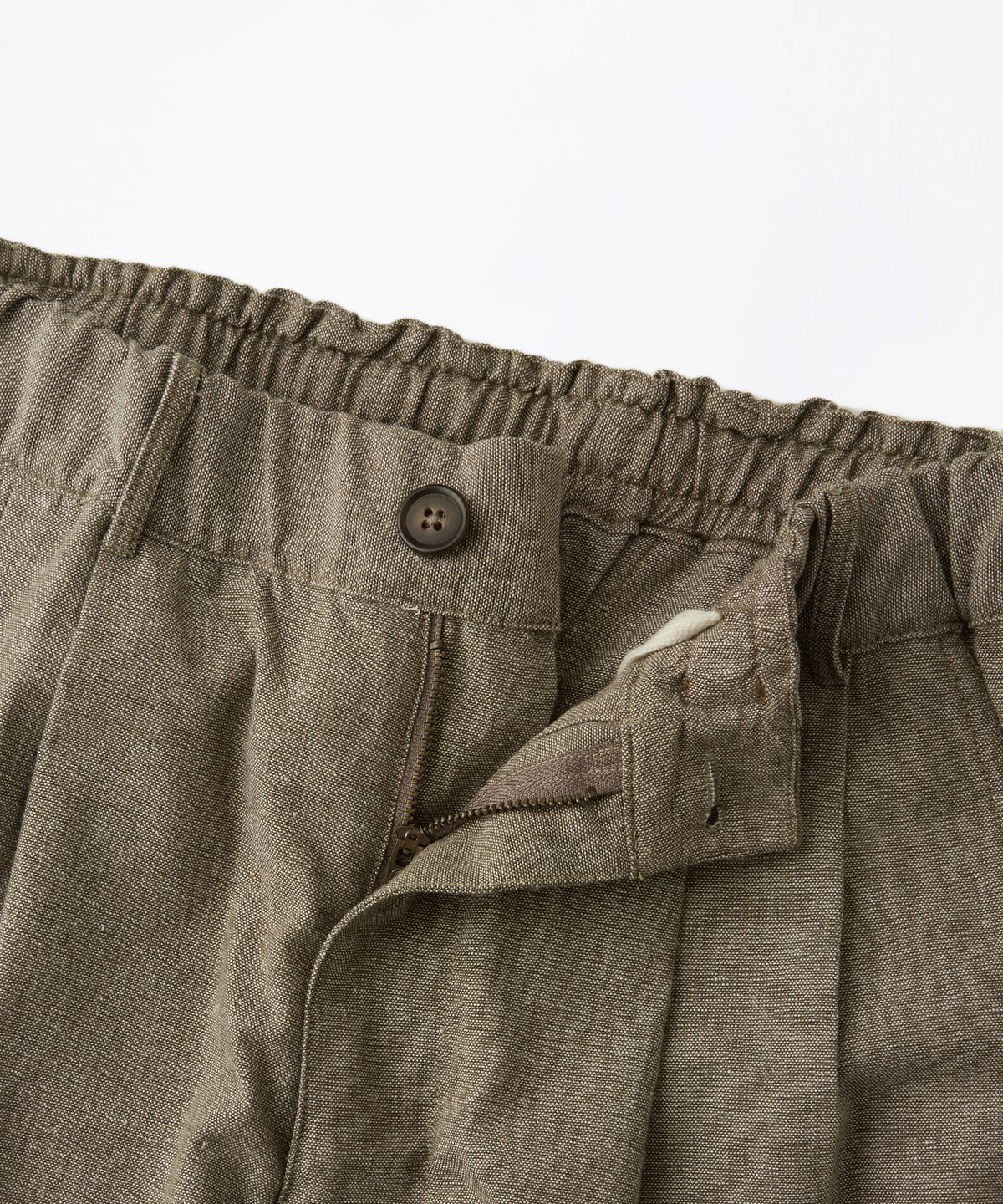 아웃스탠딩(OUTSTANDING) LINEN COTTON COMFORT PANTS_BEIGE