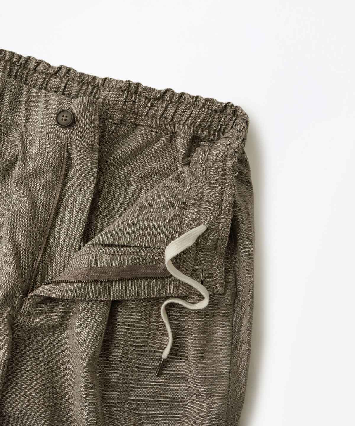 아웃스탠딩(OUTSTANDING) LINEN COTTON COMFORT PANTS_BEIGE