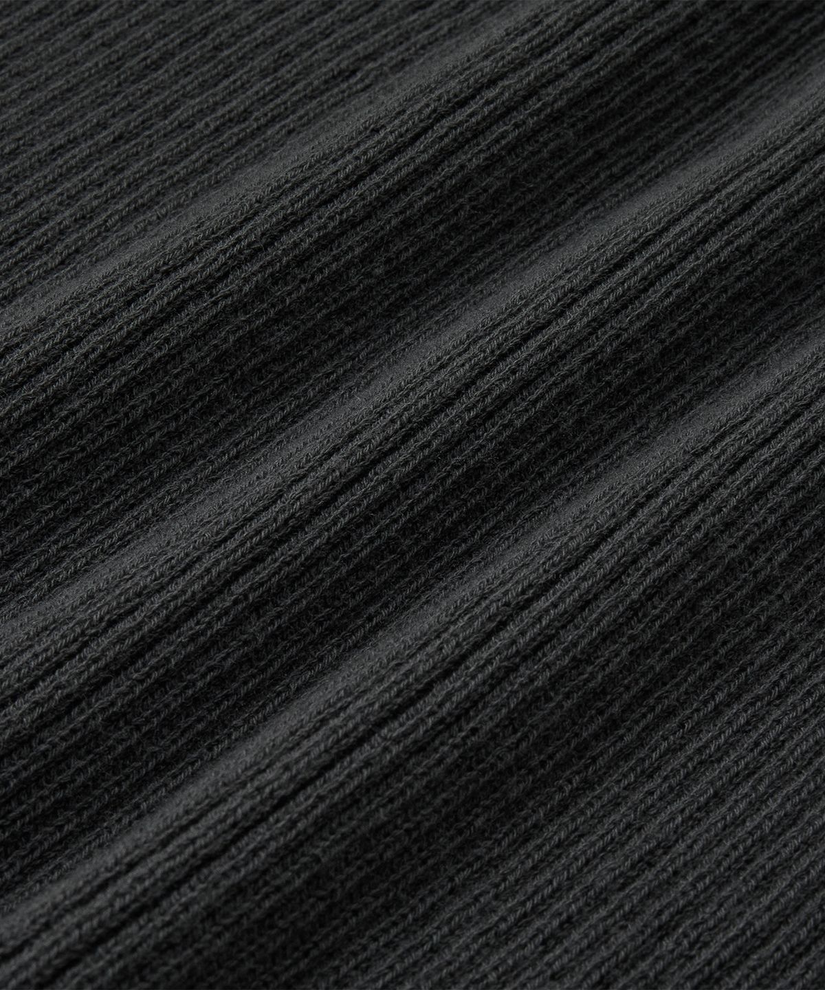 브랜디드(BRANDED) HARD TWIST RIBBED HENLEY NECK KNIT [GRAPHITE]