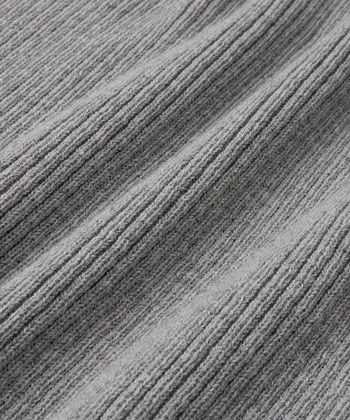 브랜디드(BRANDED) HARD TWIST RIBBED HENLEY NECK KNIT [MELANGE GRAY]