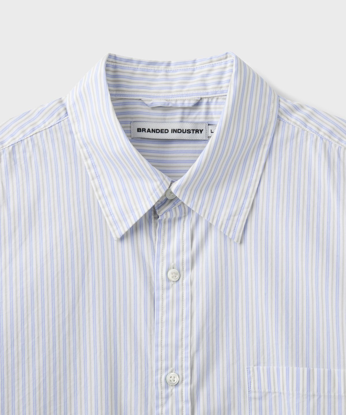 브랜디드(BRANDED) NOBLE STRIPE SHIRT [SKY BLUE]