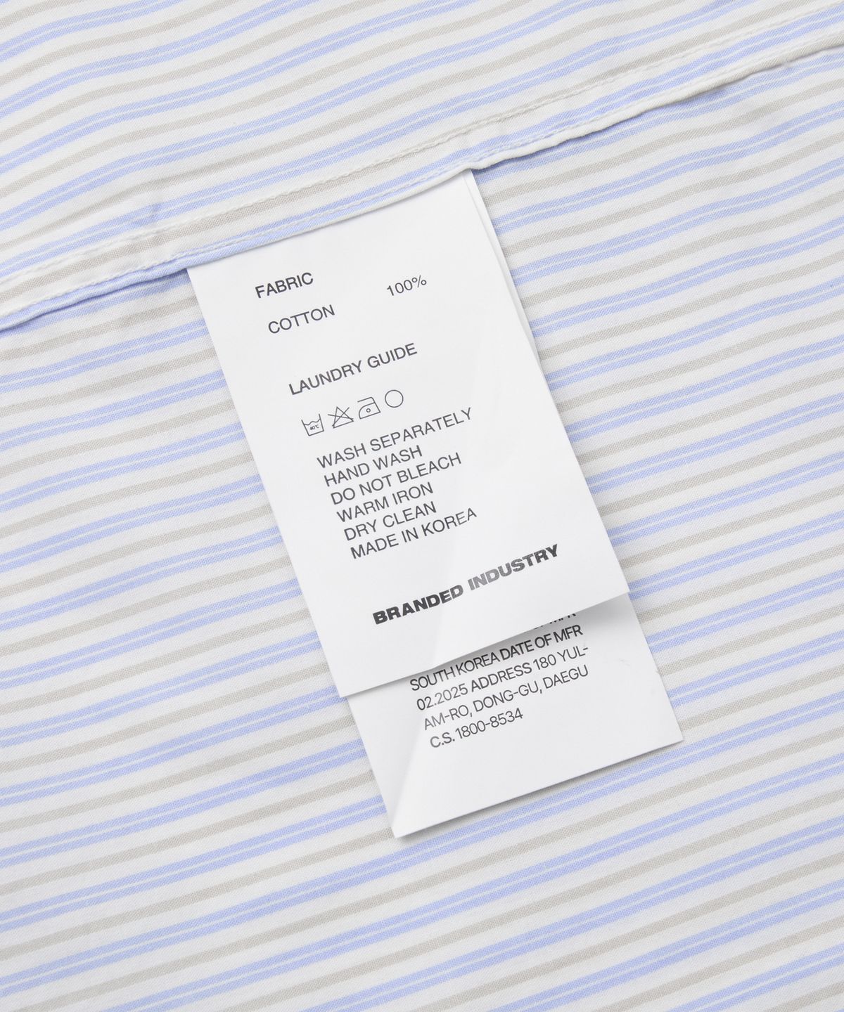 브랜디드(BRANDED) NOBLE STRIPE SHIRT [SKY BLUE]