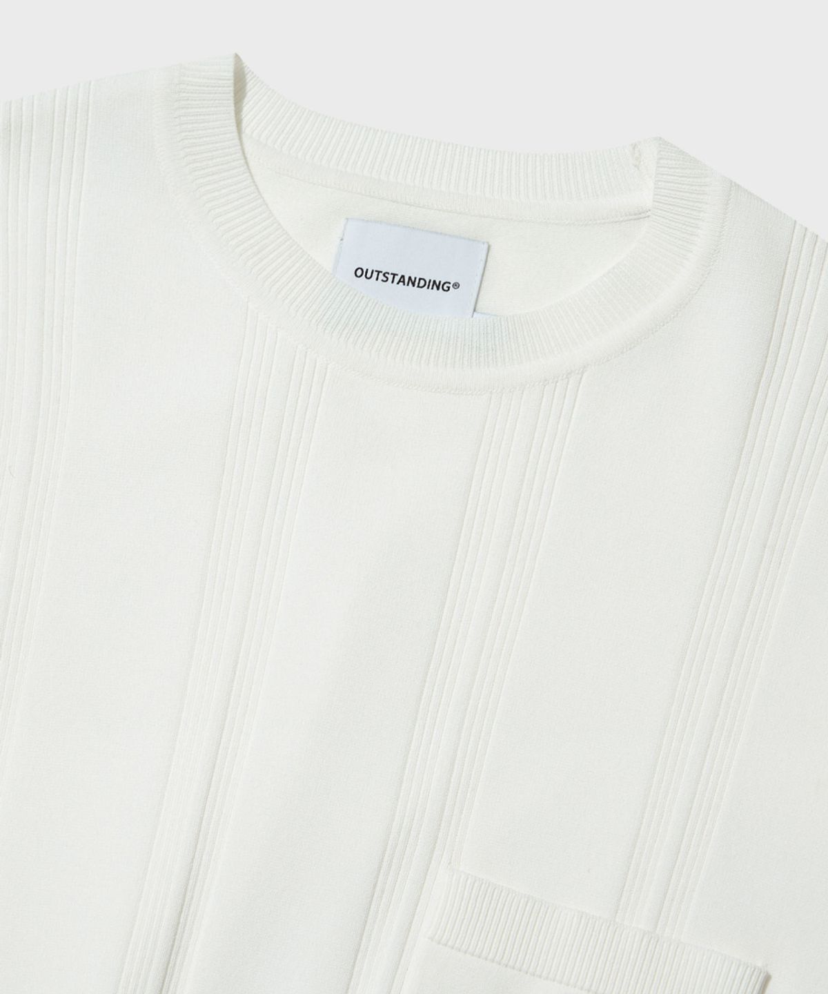 아웃스탠딩(OUTSTANDING) HS STRIPE CREW NECK KNIT_IVORY