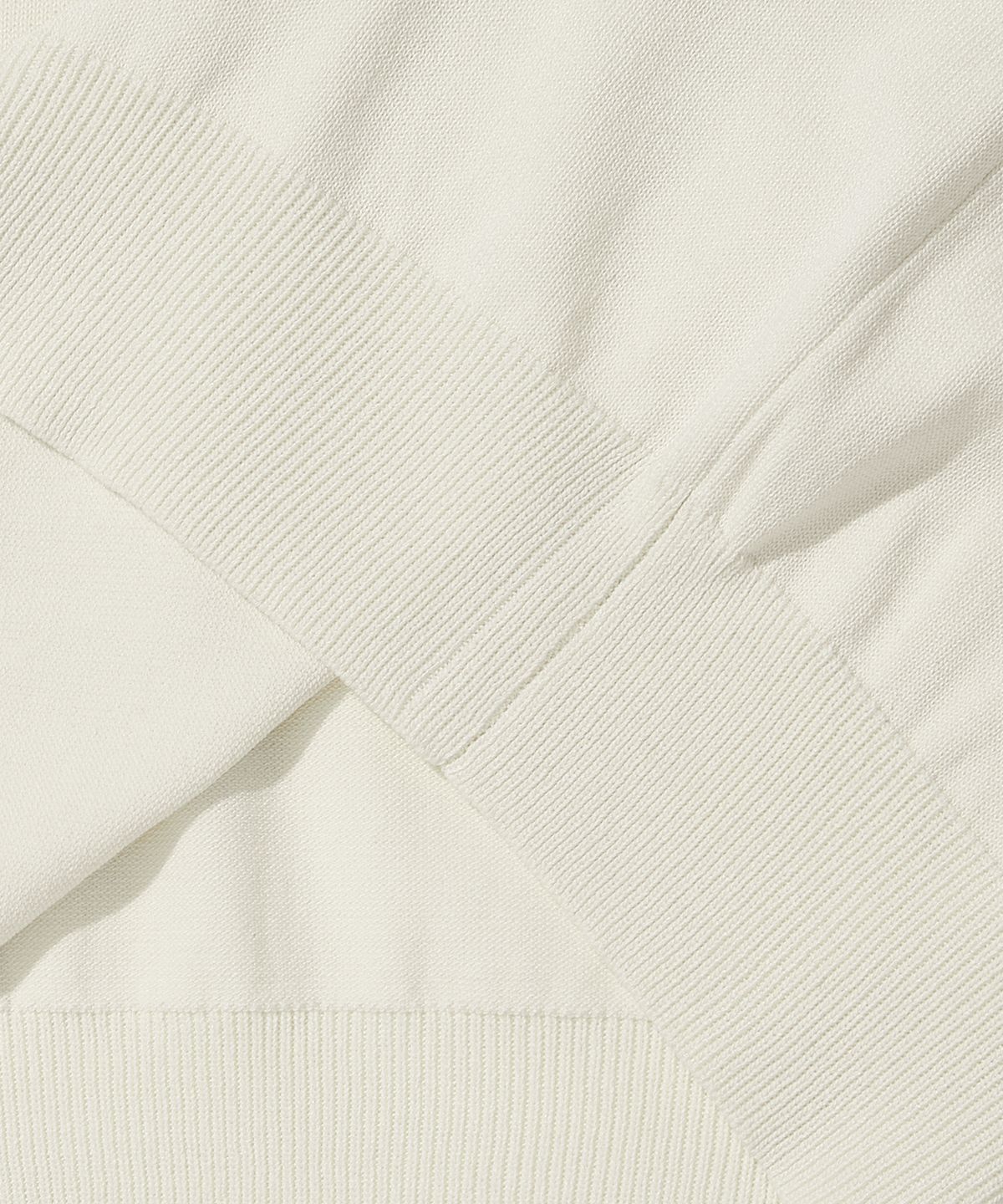 아웃스탠딩(OUTSTANDING) HS KNIT OPEN COLLAR SHIRT_IVORY