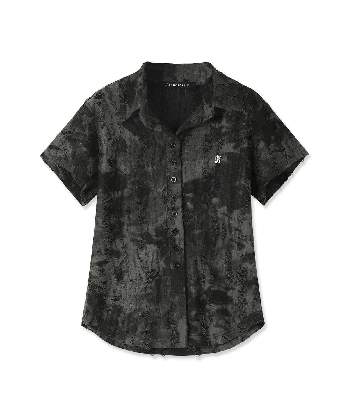어반드레스(AVANDRESS) Dark Cloud Line Shirt BLACK