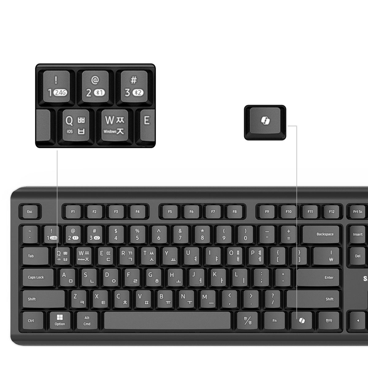 삼성전자(SAMSUNG ELECTRONICS) 멀티 페어링 무선 키보드 마우스 세트 SP-M1900Q
