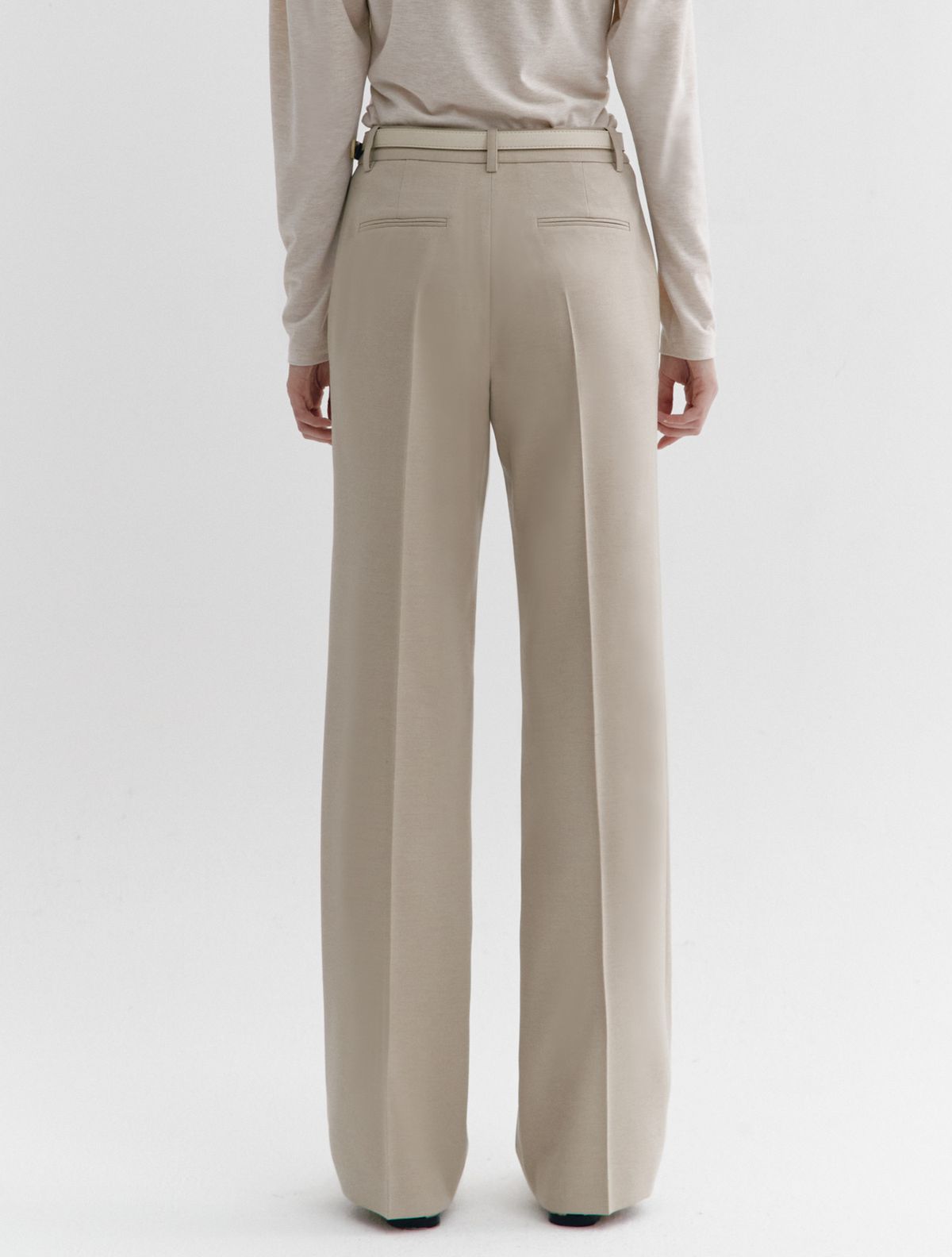 그레이데시온(GRAYDATION) Front Lip Pocket Semi Boots Cut Pants BEIGE