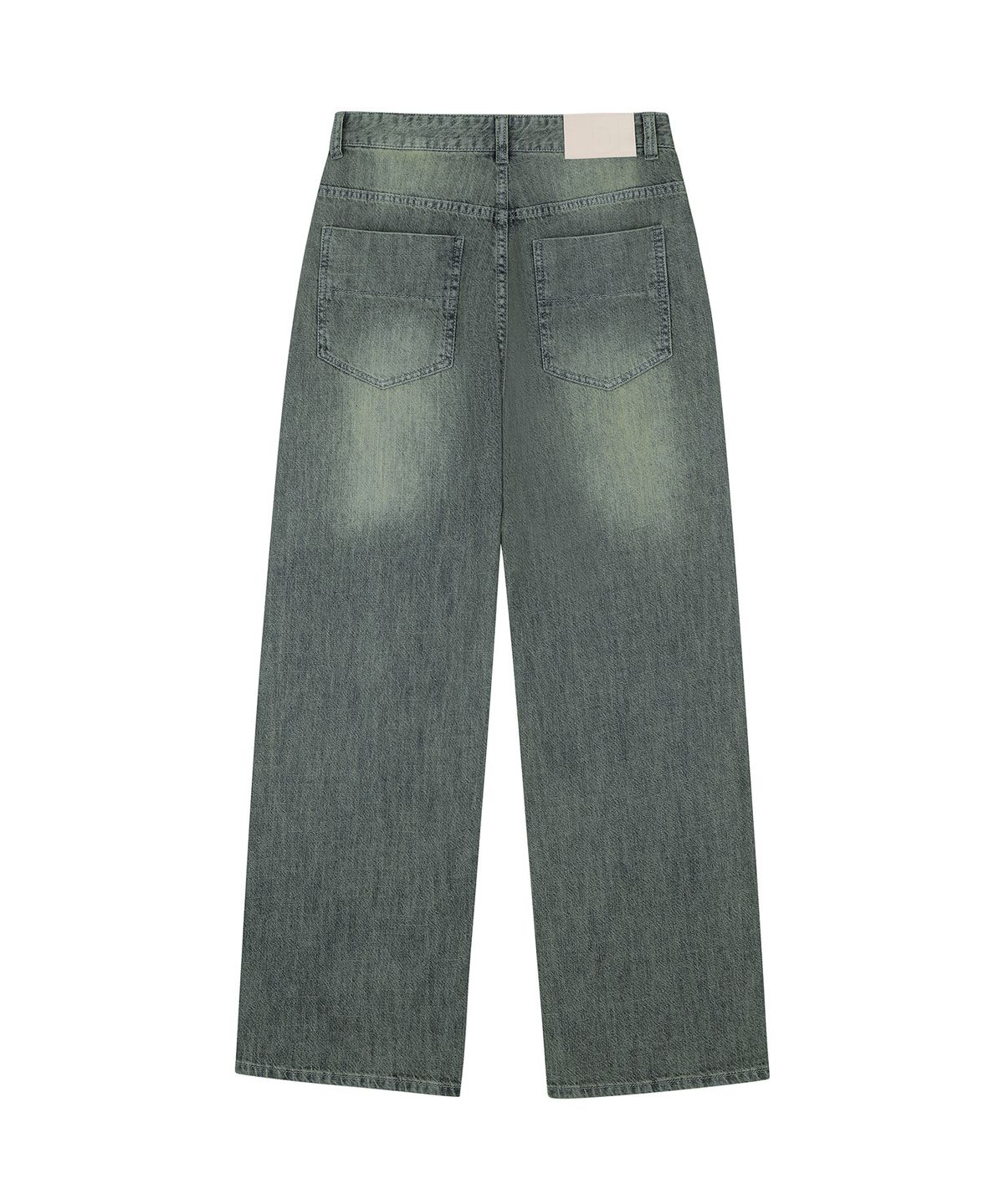 데케트(DECET) [린넨라이크]Linen Like Mid Rise Wide Jeans DCPT039RustGreen