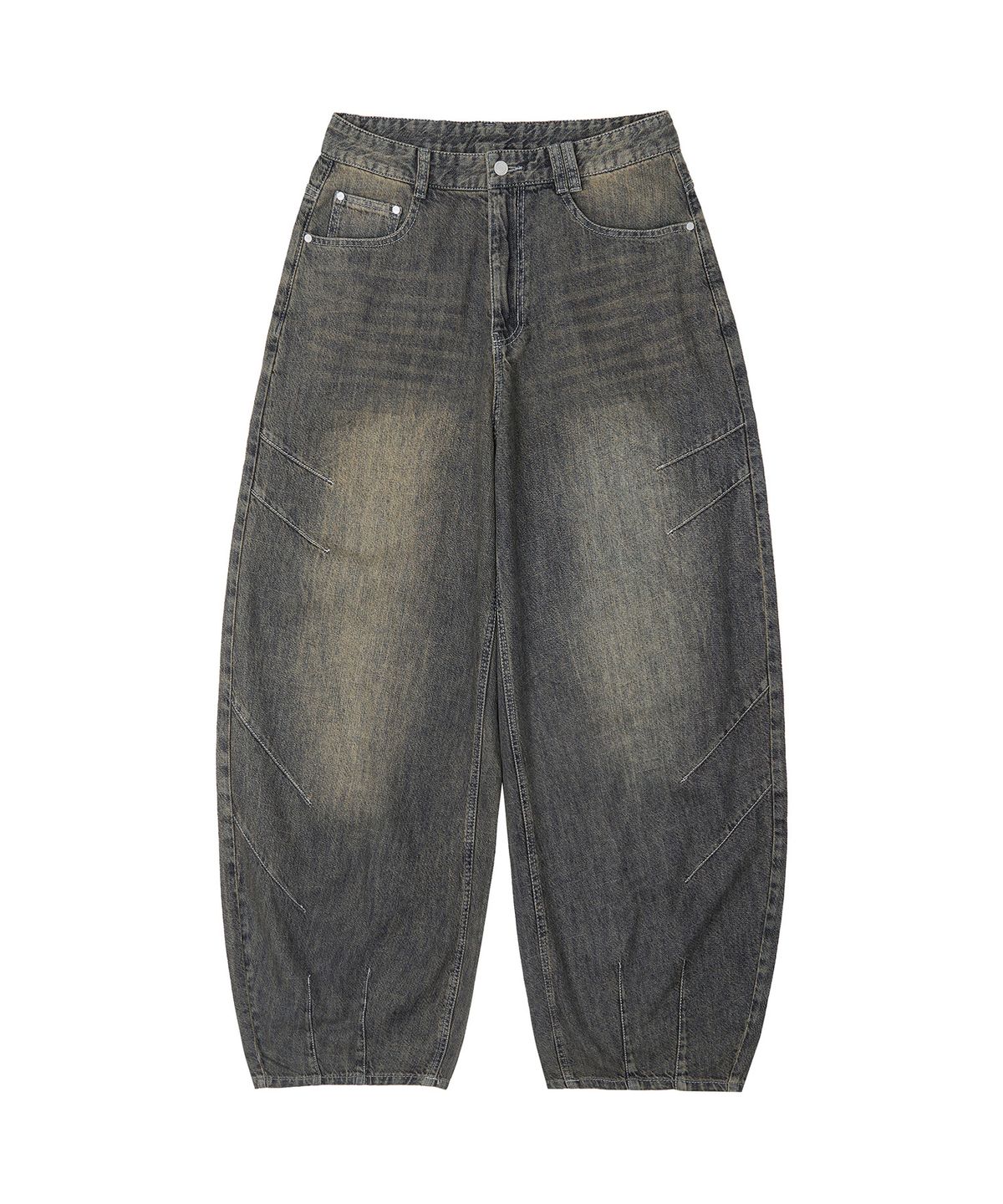 데케트(DECET) [린넨라이크]Linen Like Balloon Wide Jeans DCPT060RustBrown