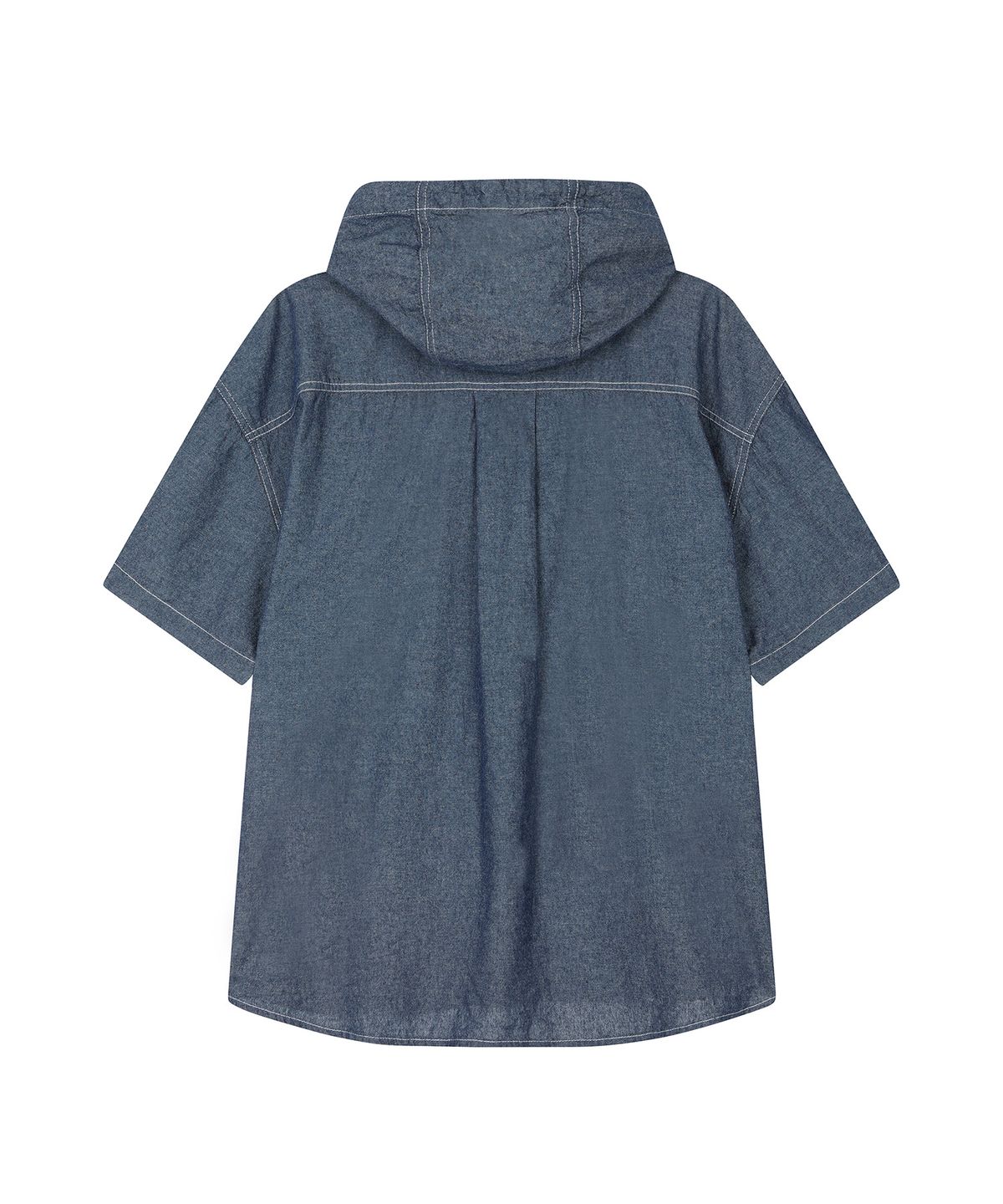 데케트(DECET) Chambray Over Hood Short Shirt DCSH013Blue