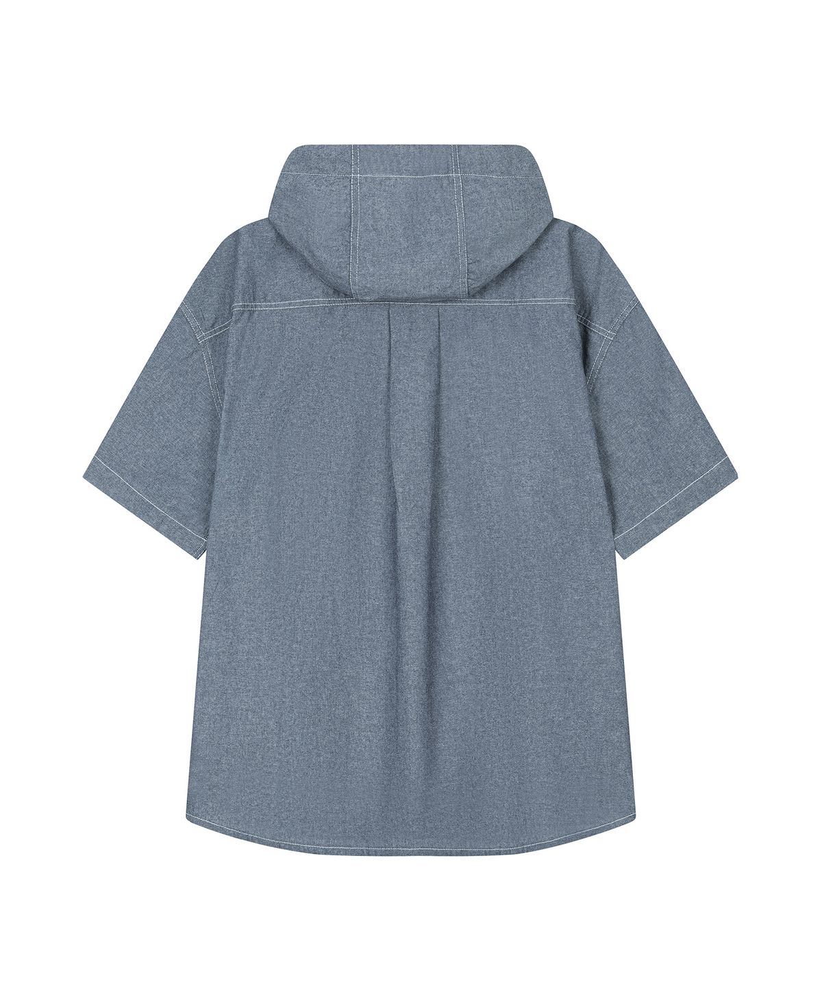 데케트(DECET) Chambray Over Hood Short Shirt DCSH013LightBlue
