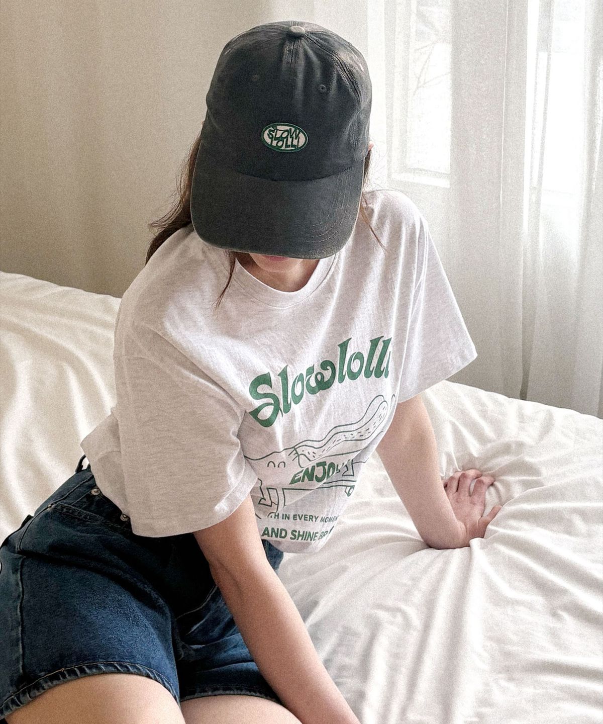 슬로우롤리(SLOWLOLLI) Board Dog printed t-shirt_2 Colors