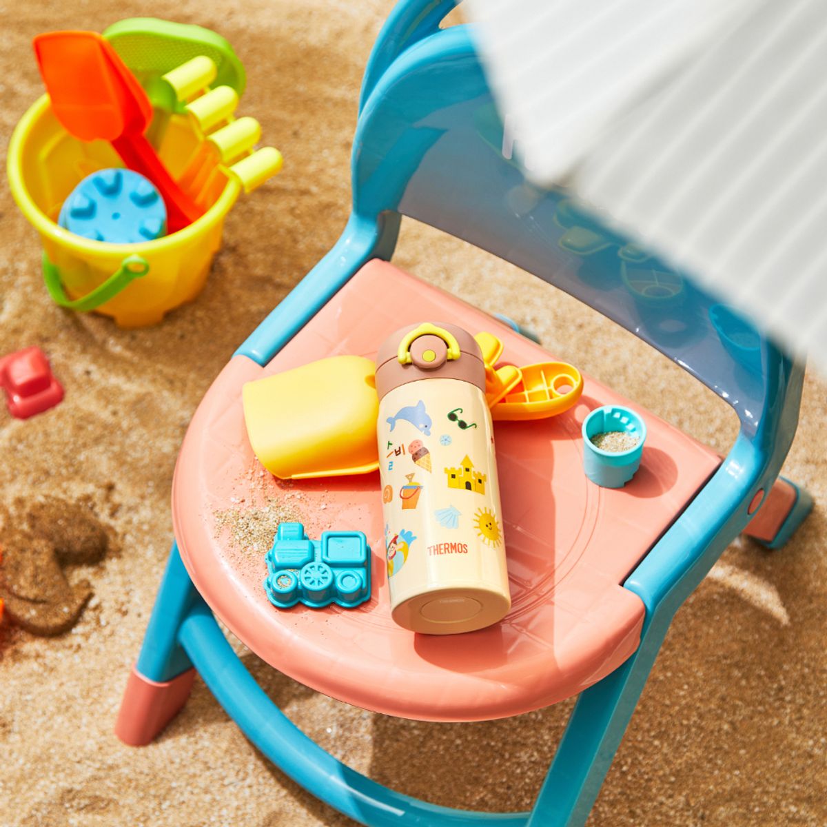 써모스(THERMOS) 원터치 텀블러 마이디자인 보틀3 JNR-352K (350ml) 기본스티커포함