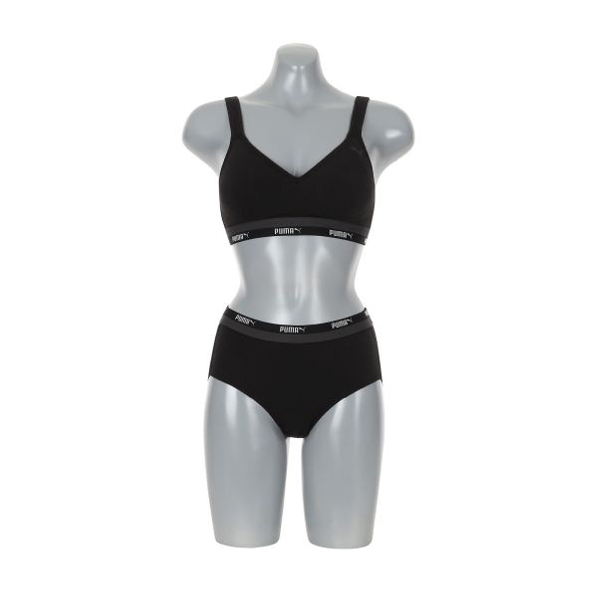 푸마 바디웨어(PUMA BODYWEAR) 여성 데일리 이지 브라팬티 1SET 블랙