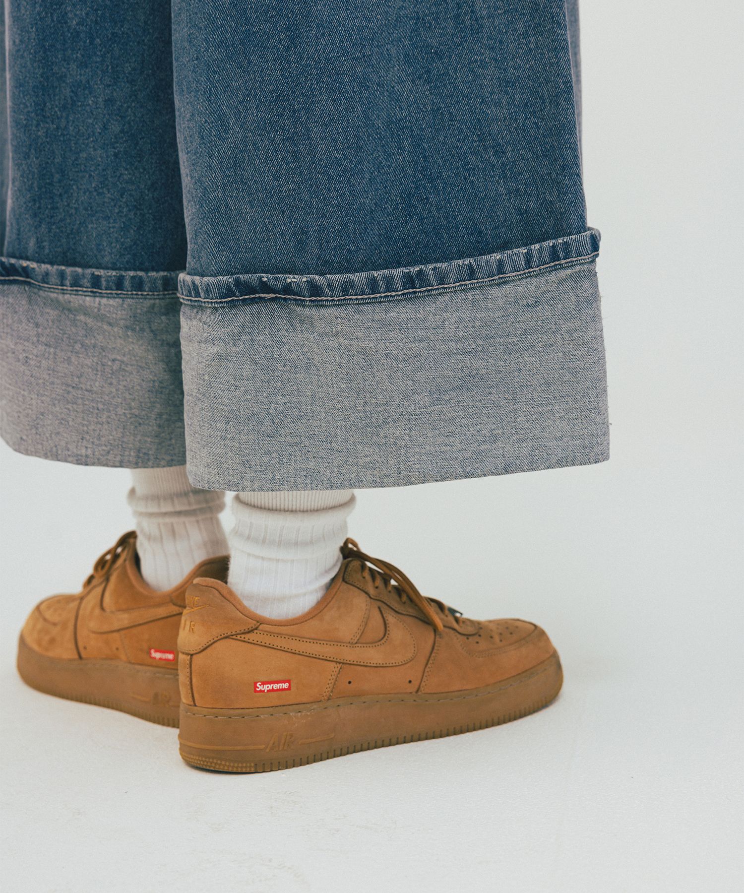 【ANGLAN】25SS★ [AG] Turn-up Washed Denim Half Pants MUSINSA | ANGLAN Turn-up Washed Denim Half Pants - Washed Blue