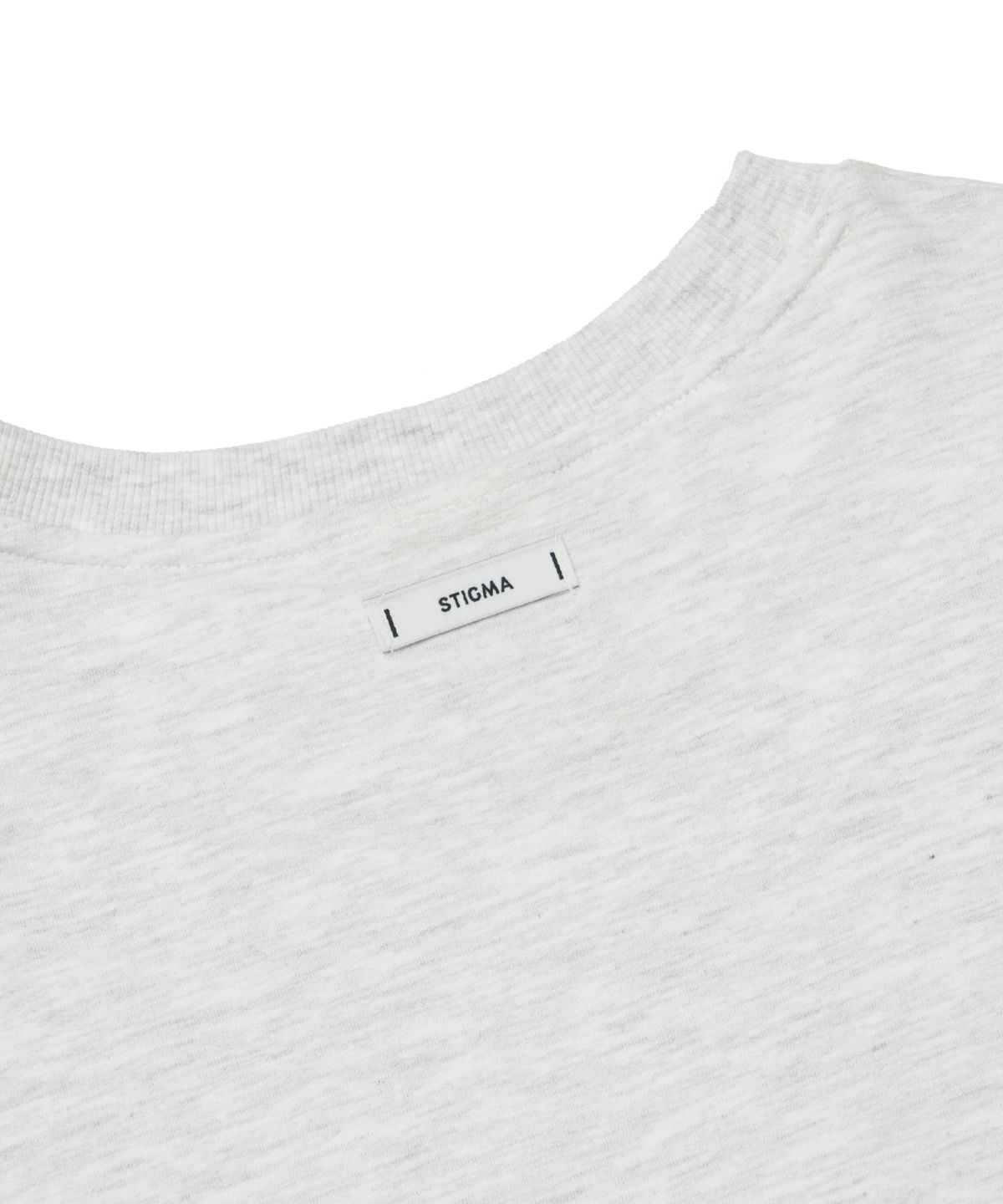 스티그마(STIGMA) Paisley Pocket Semi-oversized T-shirts White Melange