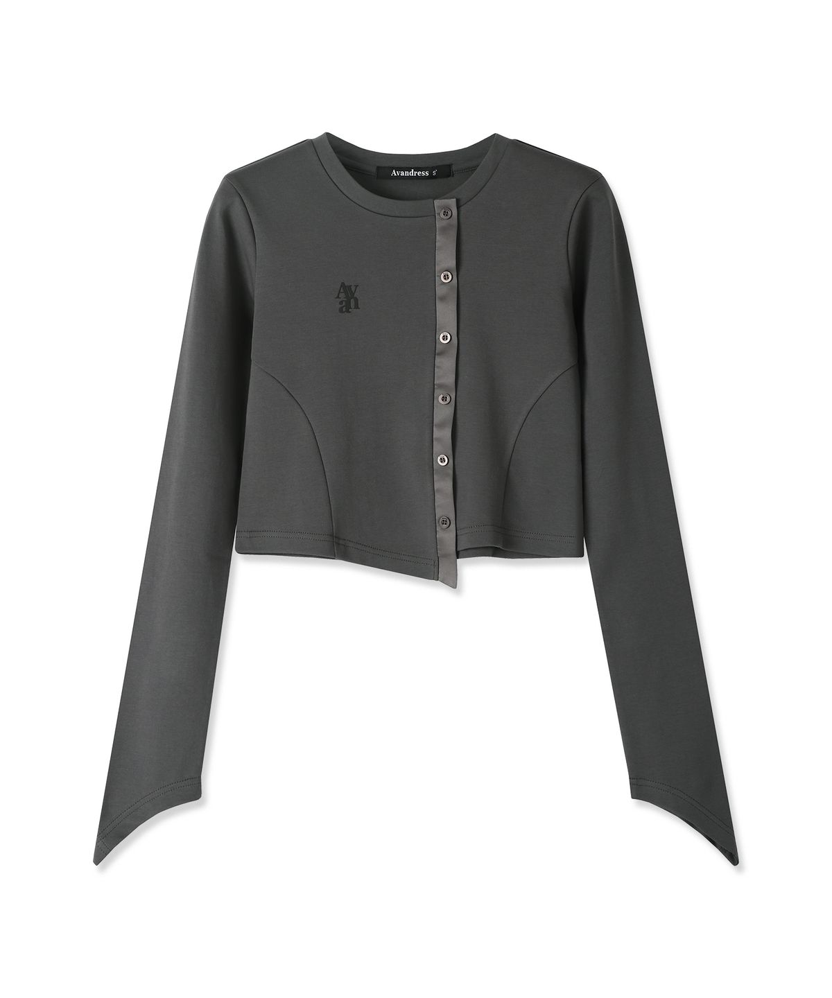 어반드레스(AVANDRESS) Button Unbalance Long Sleeve - 2COL