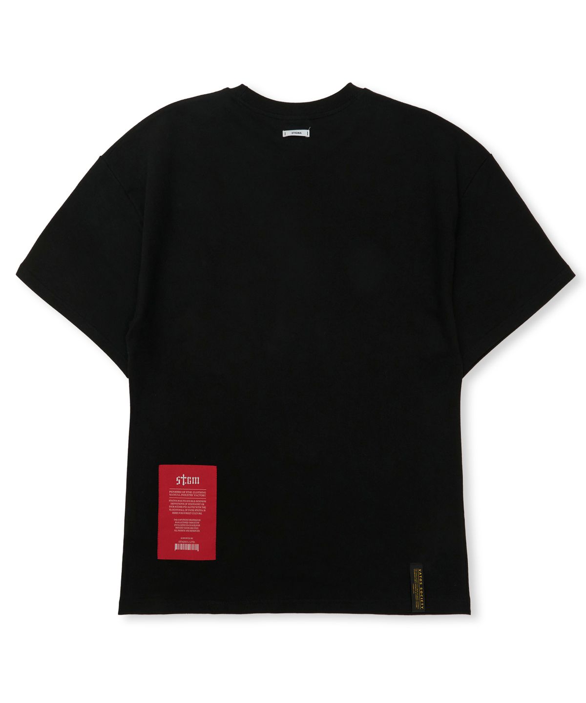 스티그마(STIGMA) Tiger Camouflage Pocket Semi-oversized T-shirts Black