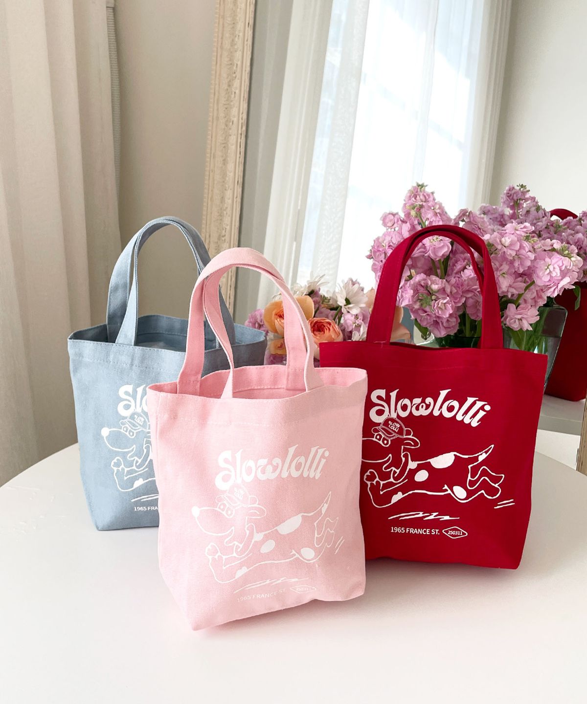 슬로우롤리(SLOWLOLLI) Rolling puppy eco bag