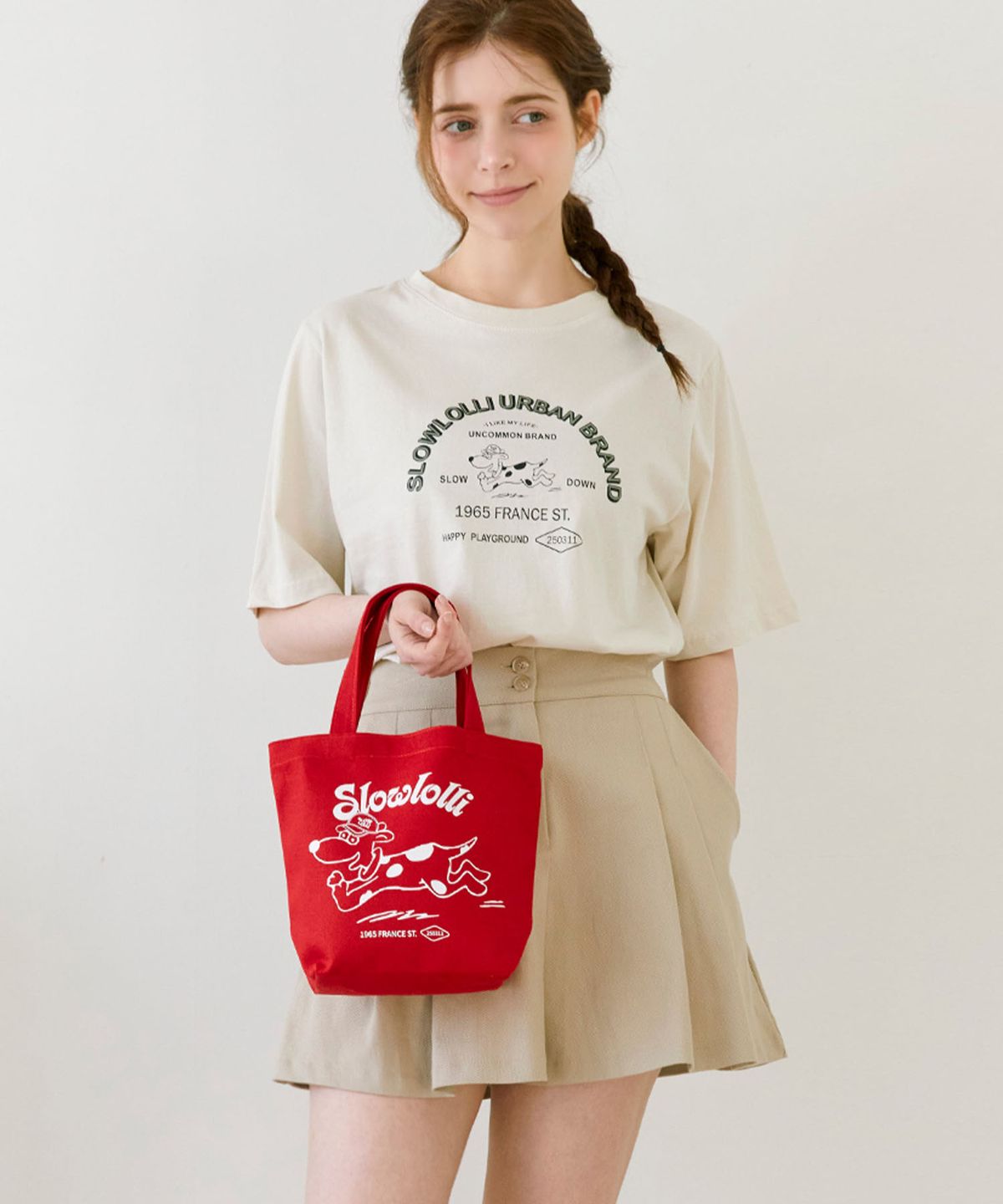 슬로우롤리(SLOWLOLLI) Rolling puppy eco bag