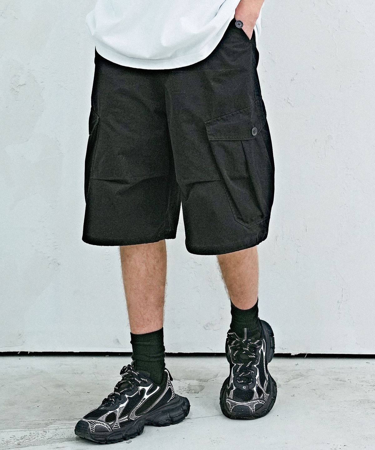 어반드레스(AVANDRESS) Enter Wide Cargo Cotton Shorts - 2COL