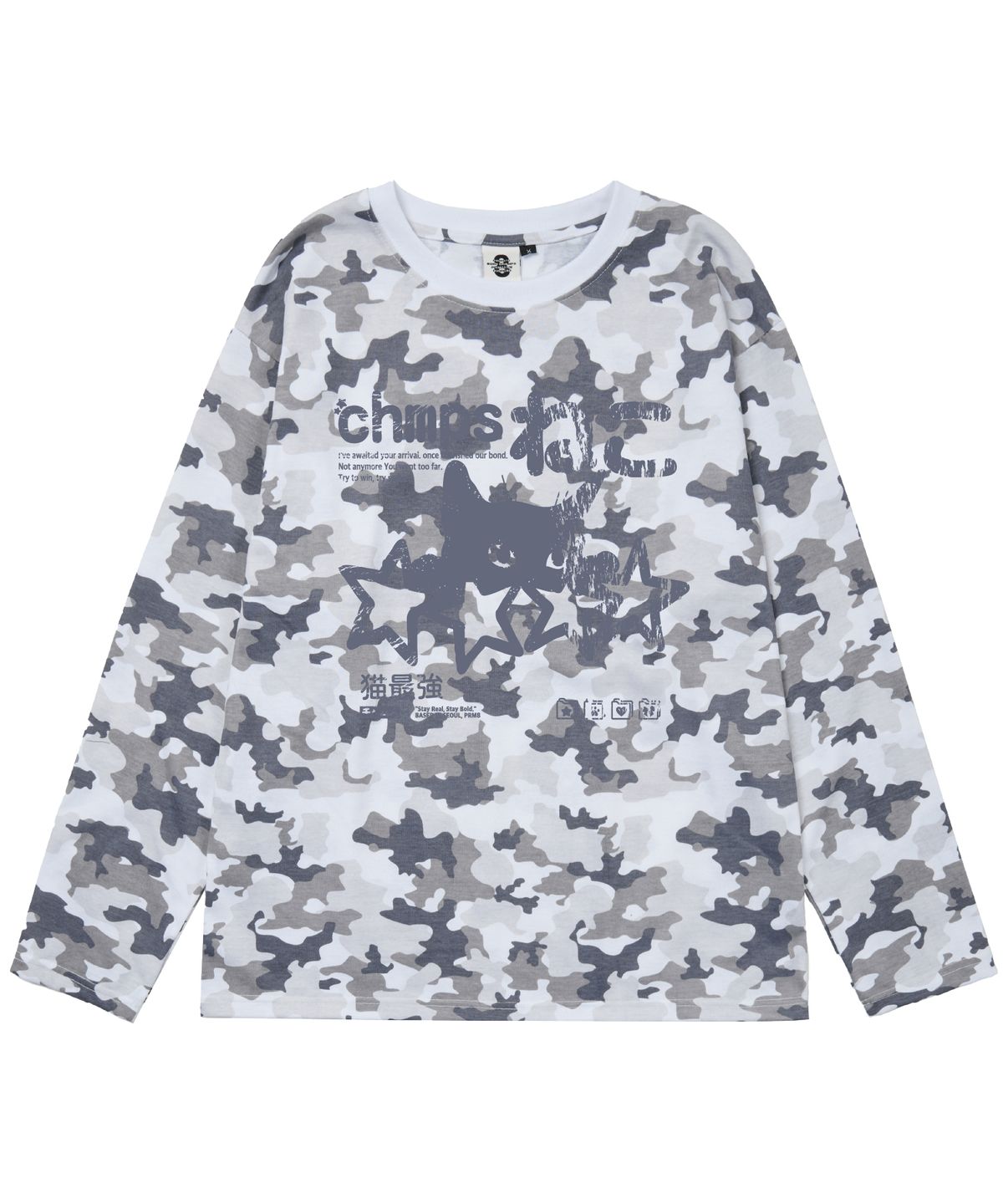 본챔스(BORN CHAMPS) [3 COLORS] VTG CHAMPS NEKO 오버핏 카모 롱 슬리브 B25ST48