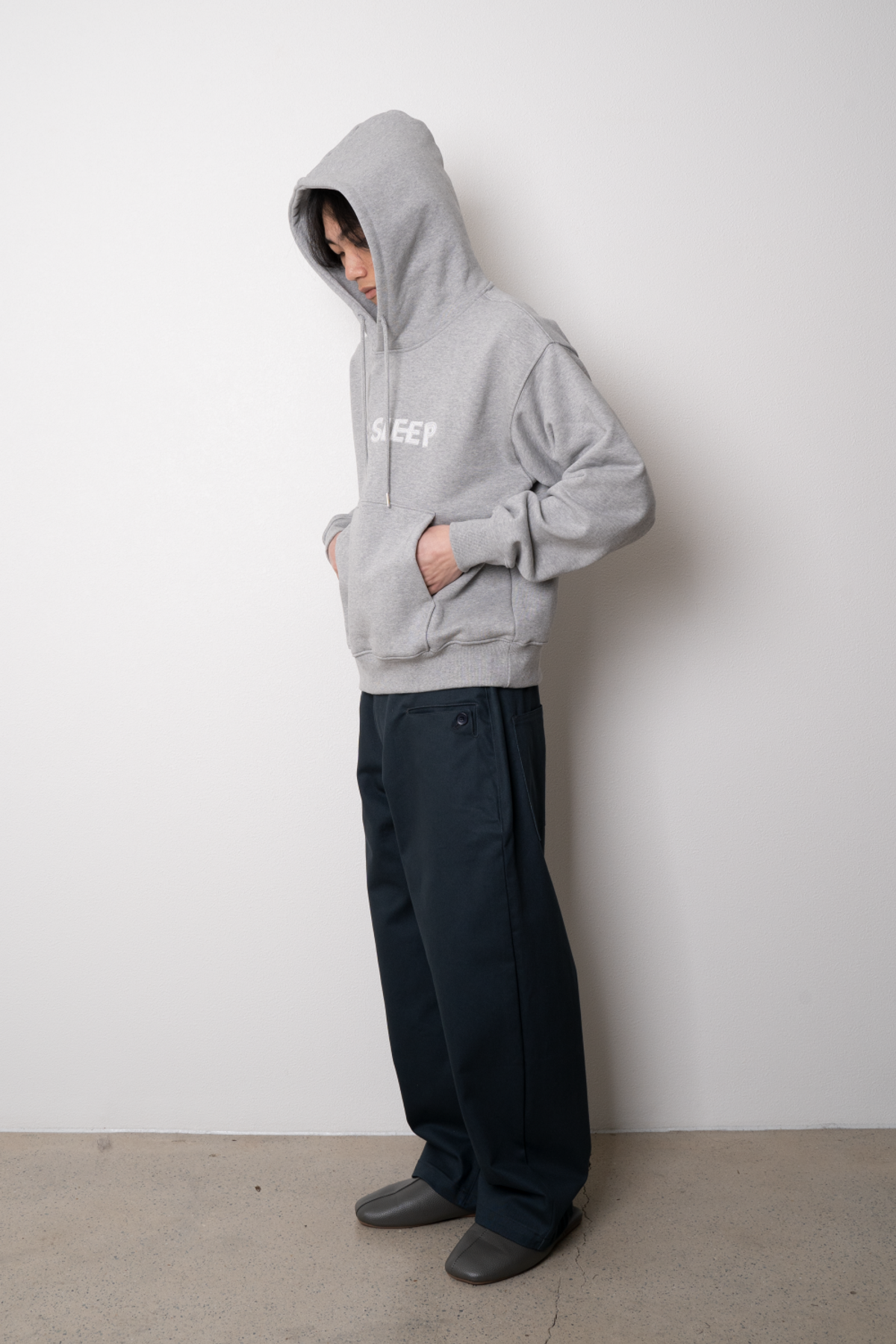 니드슬립(NEED SLEEP) need sleep hoodie [melange grey]
