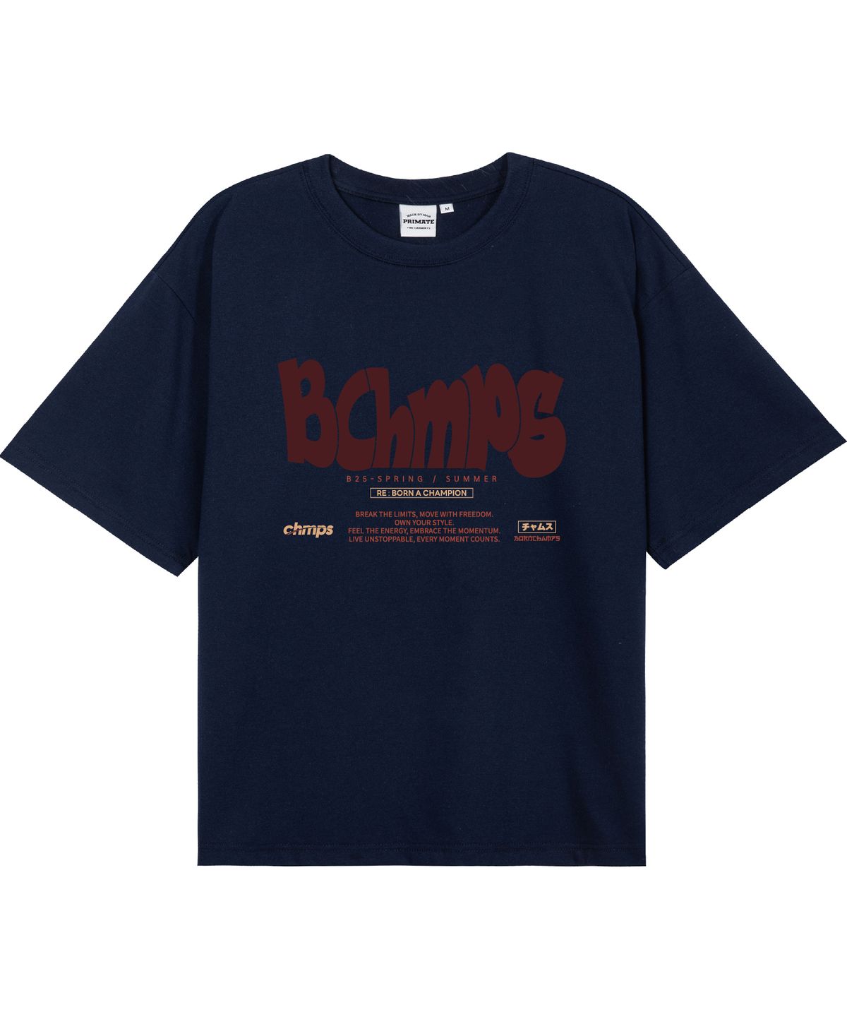 본챔스(BORN CHAMPS) [6 COLORS] [COOL COTTON] VGT BOLD MOTIONA 오버핏 반팔티셔츠 B25ST49