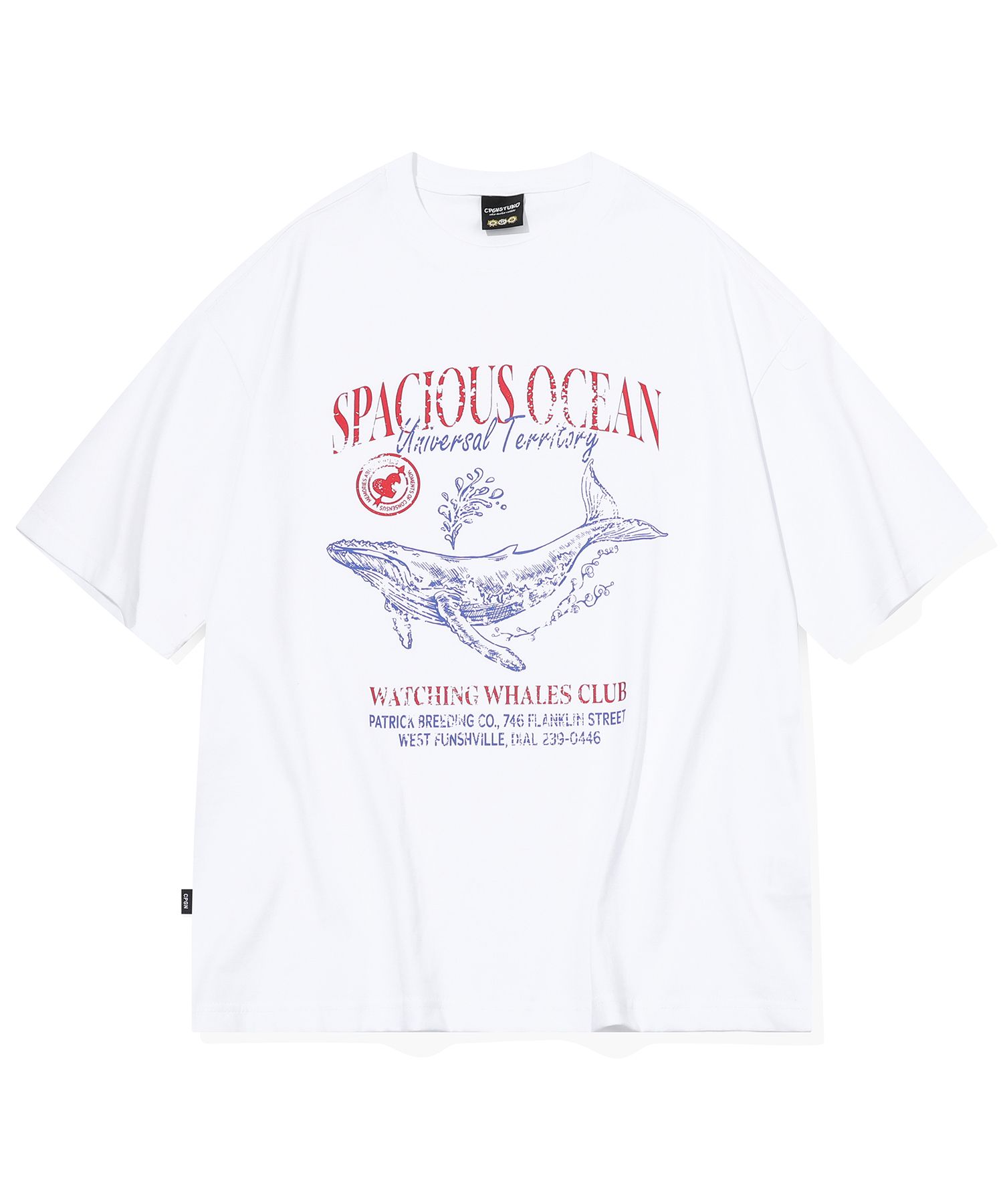 [CPGN STUDIO]★25SS★韓国人気★OCEAN WHALE SHORT SLEEVE TEE MUSINSA公式 | CPGN STUDIO Ocean Whale Short Sleeve Tee White